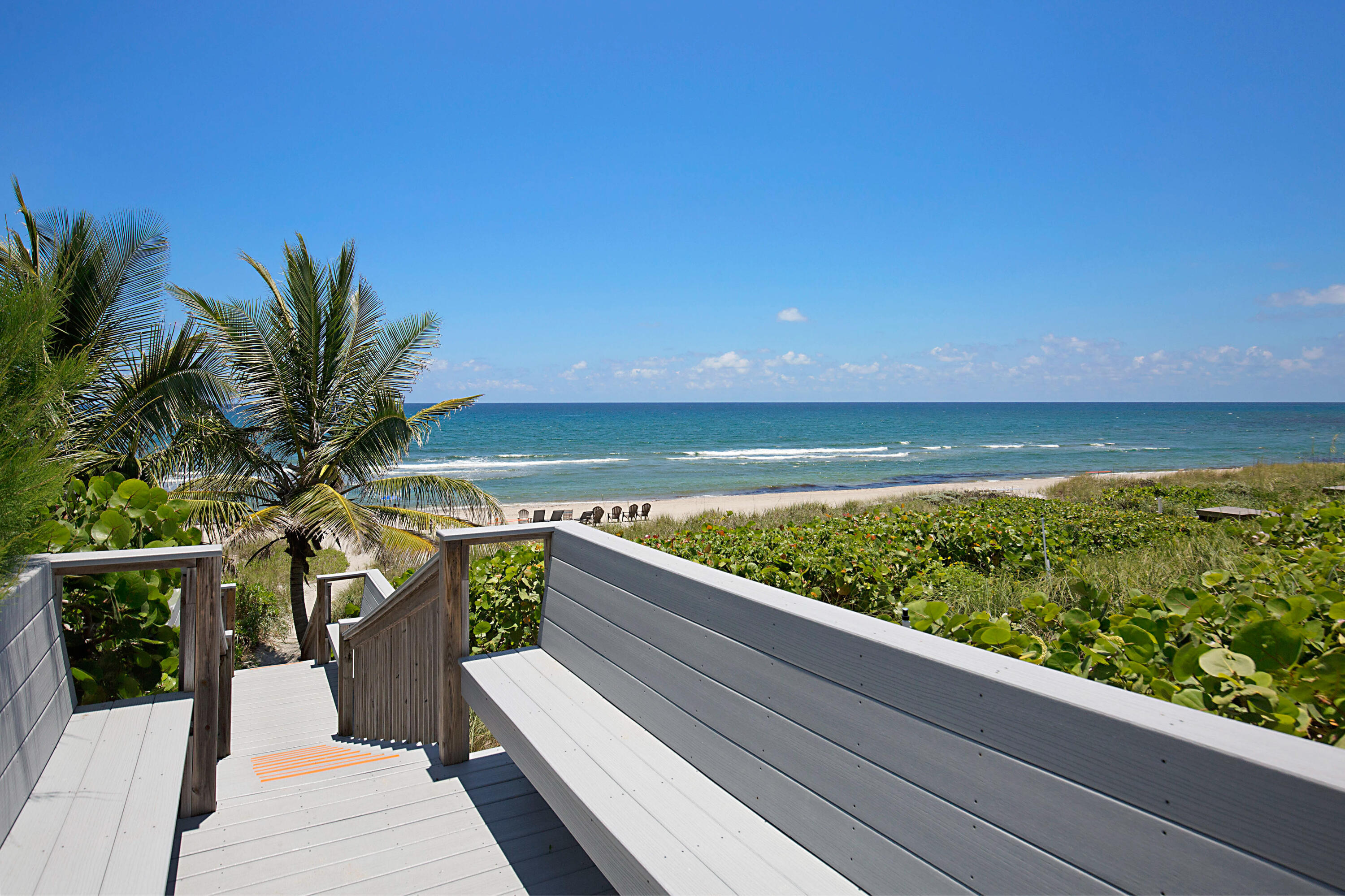 Beach seating area