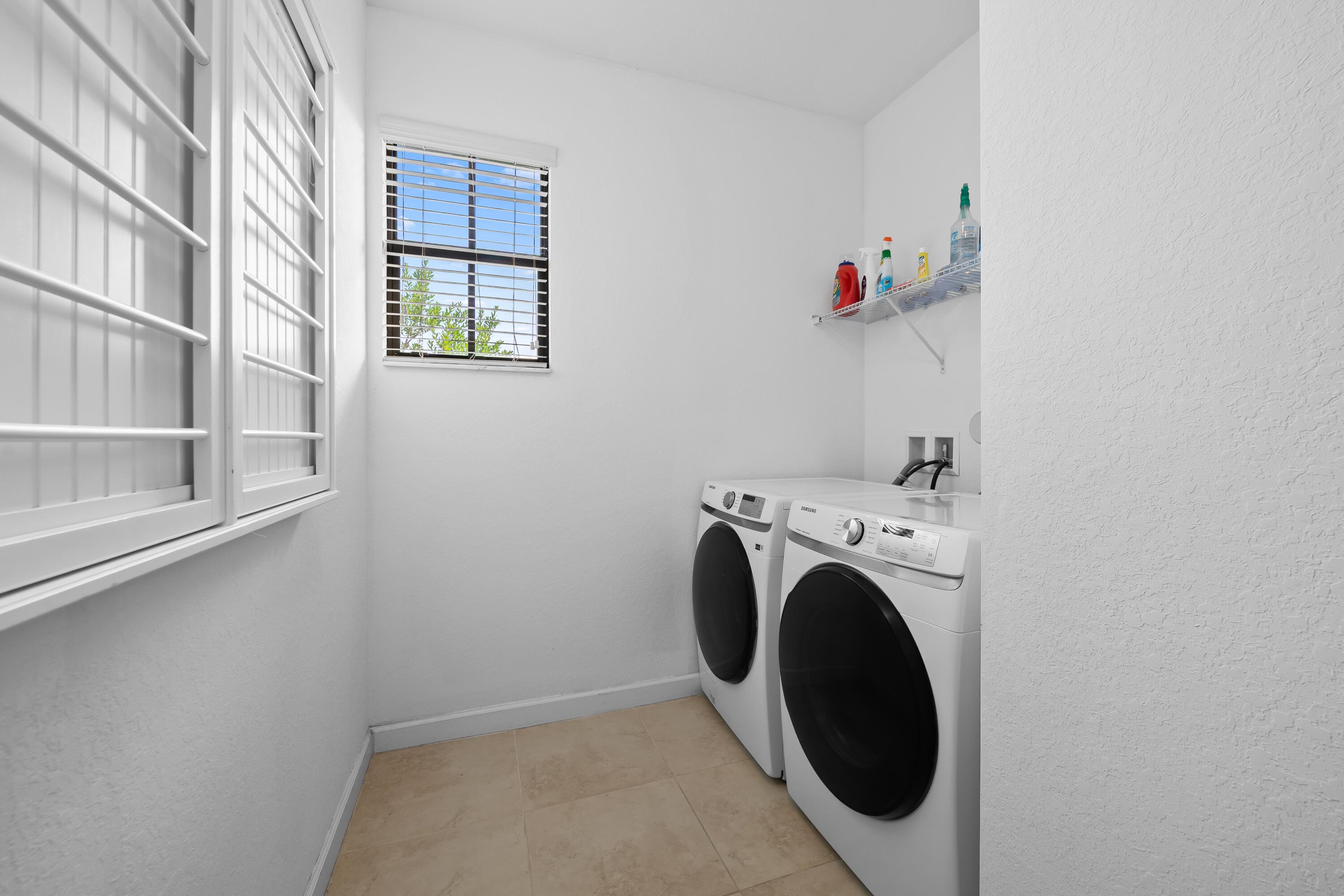 Spacious second floor laundry room