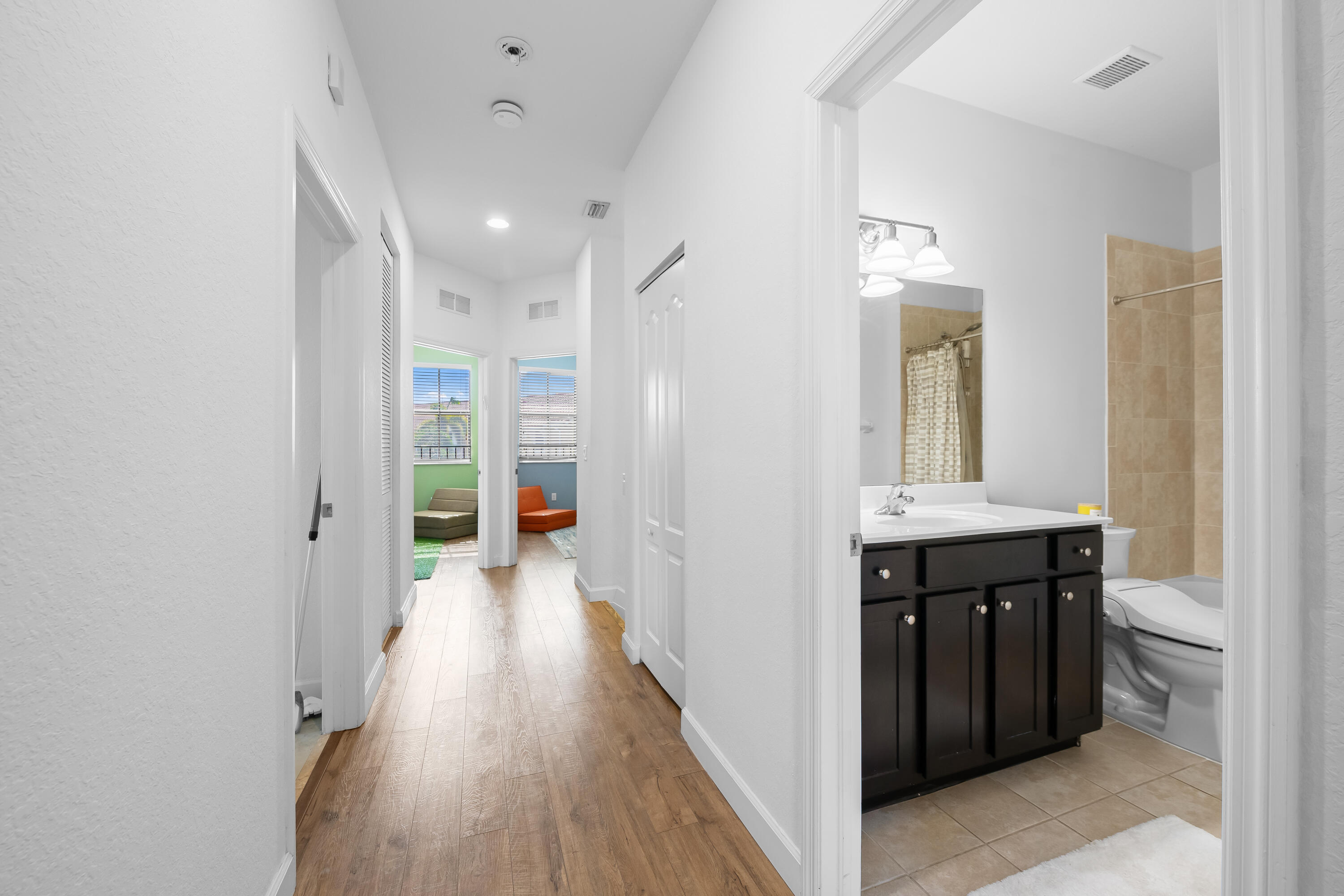 View to the front of the home from the primary bedroom