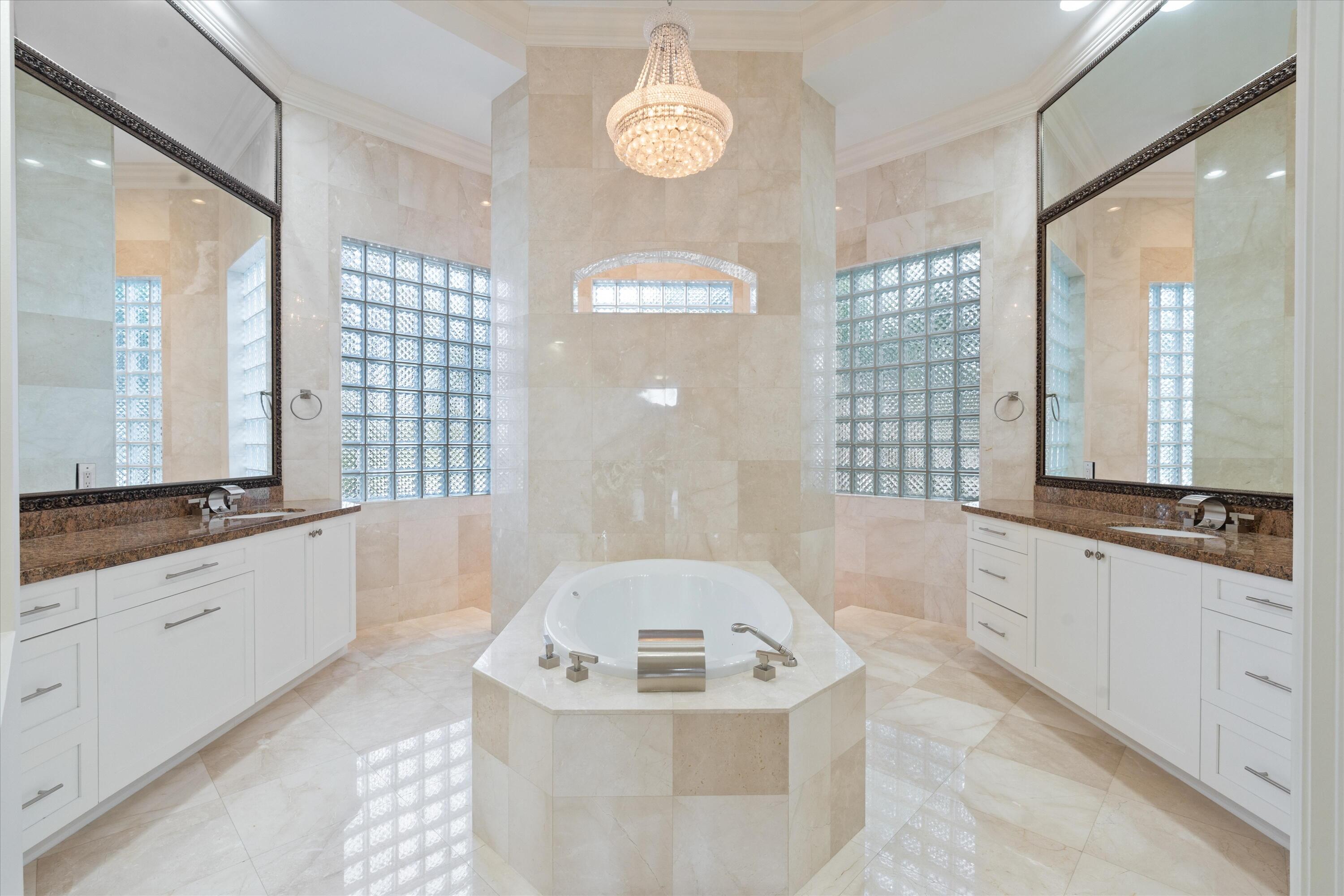 Primary Bath w Marble Details