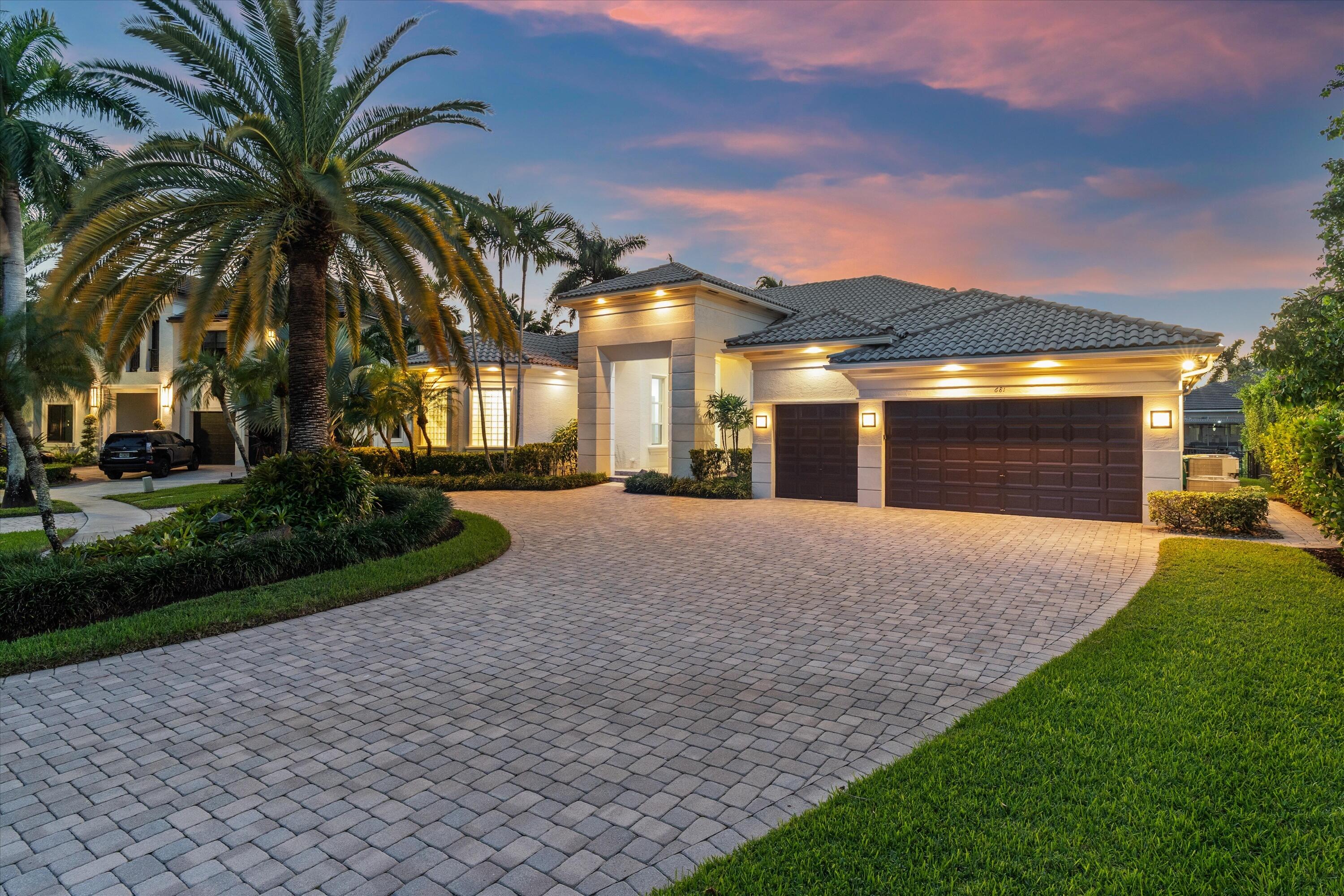 Front Elevation at Twilight