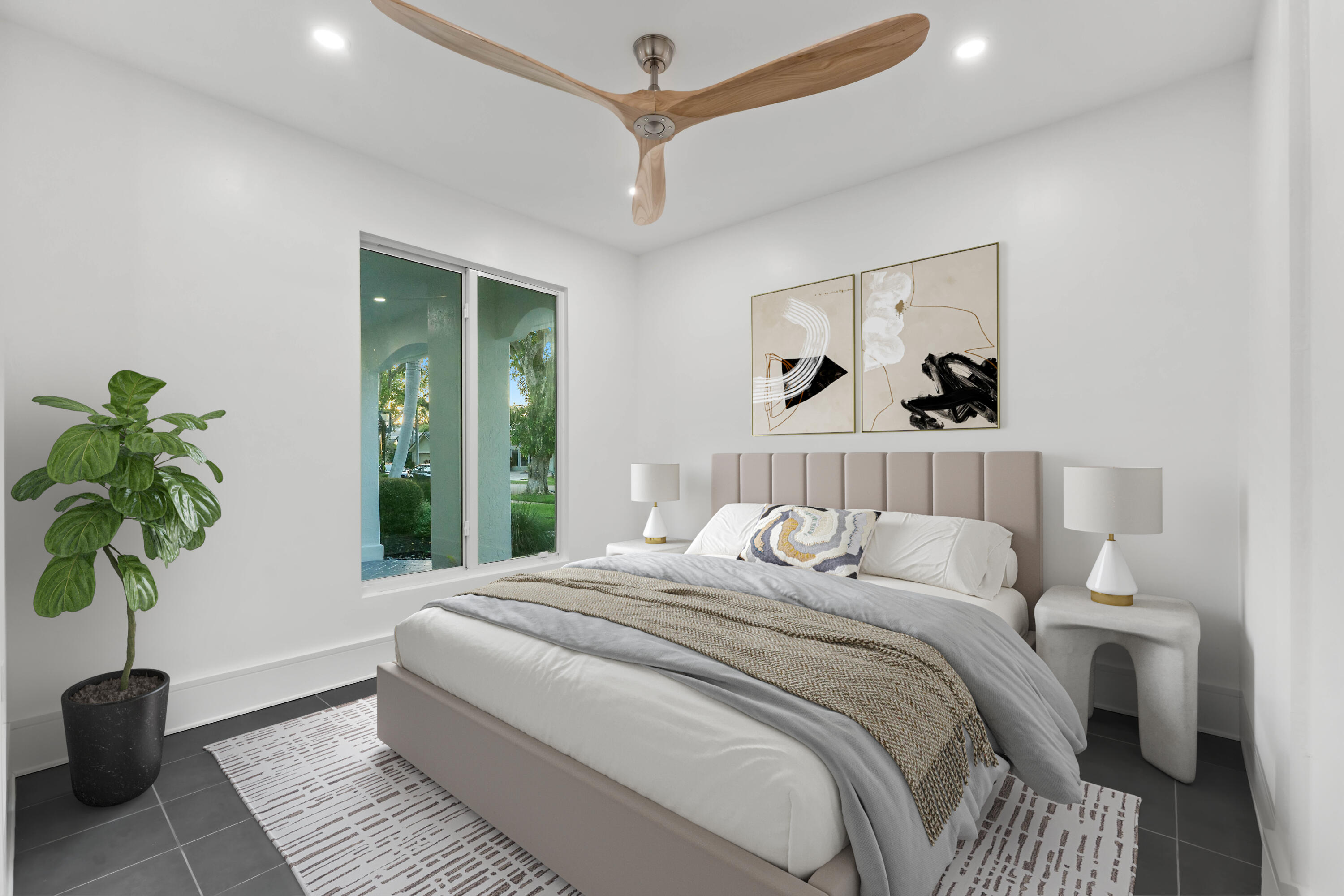 Virtually staged as a bedroom