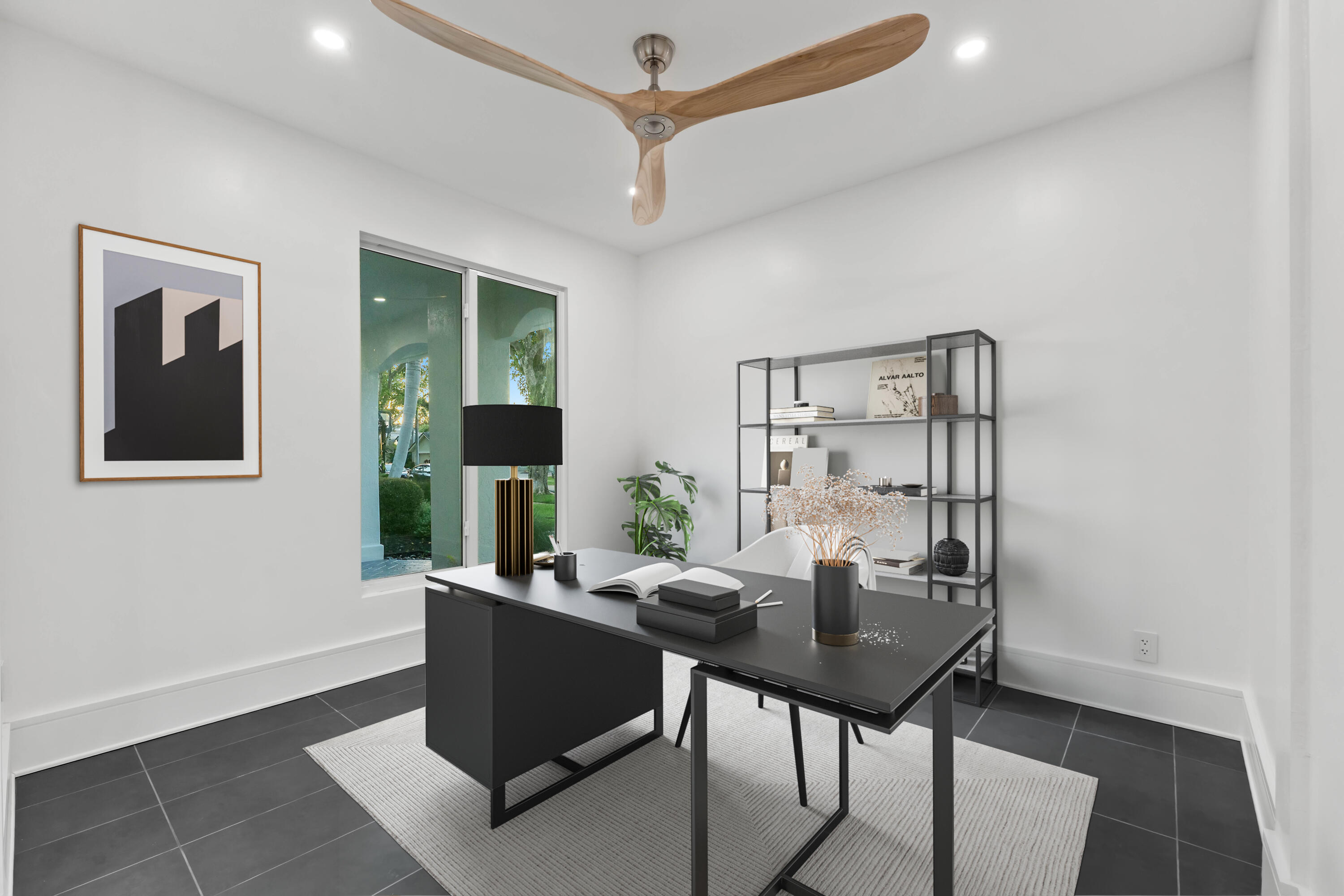 Virtually staged as an office