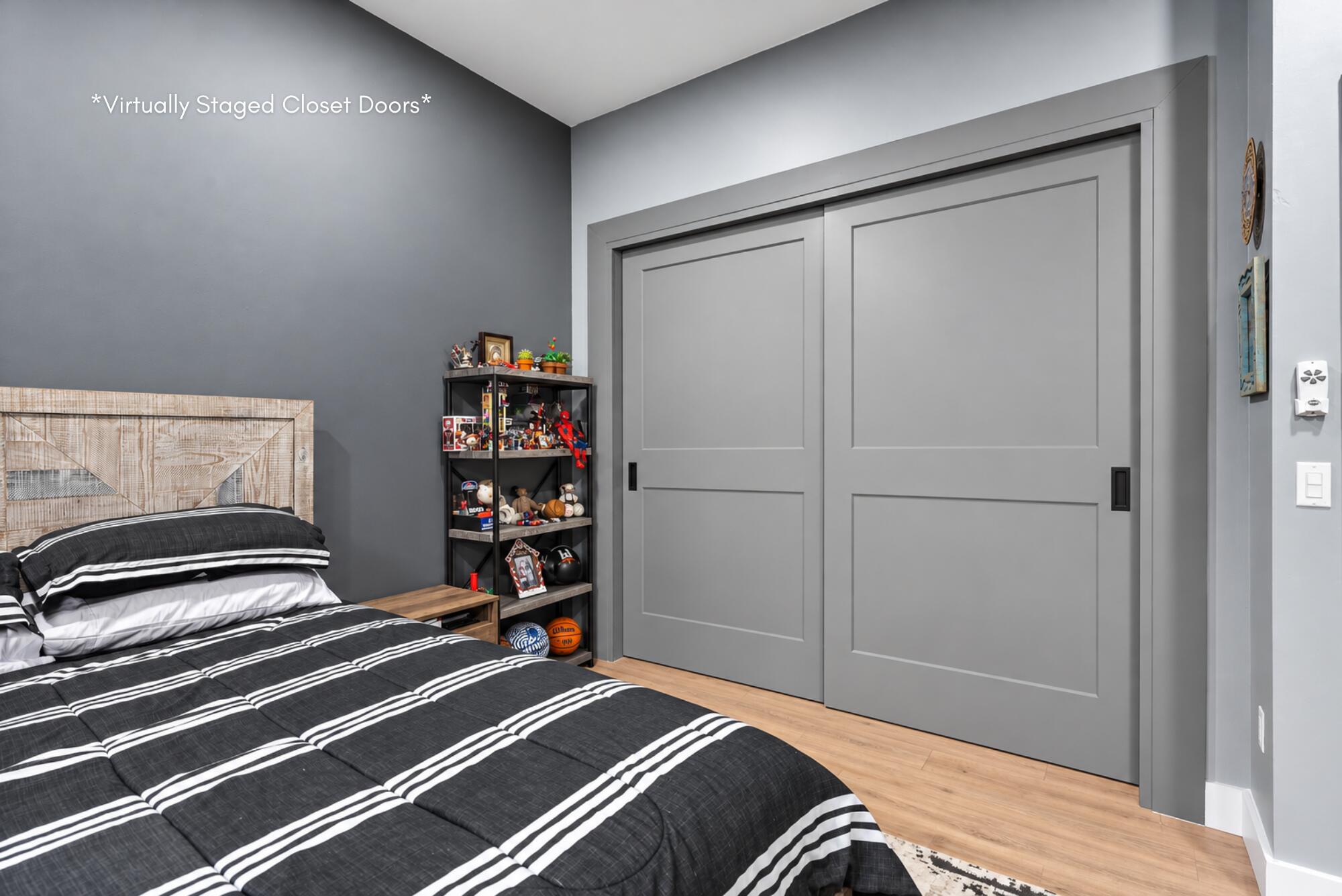 Modern Bedroom with Collectible Display