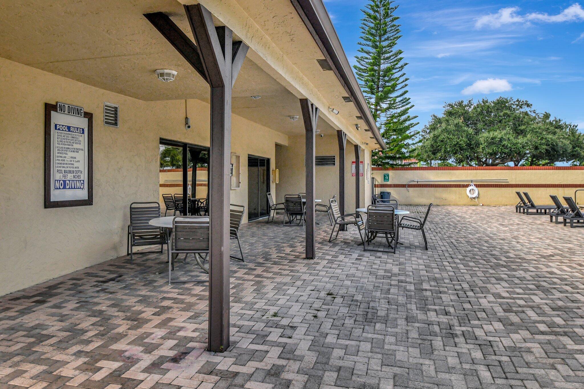 Swimming area onto clubhouse