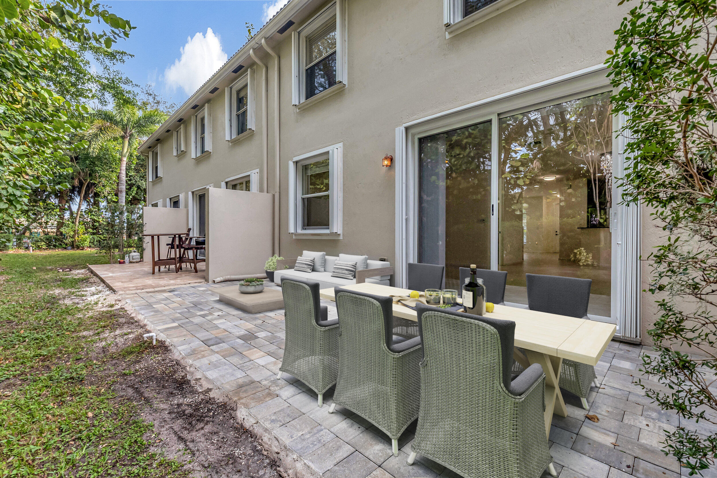 Staged patio
