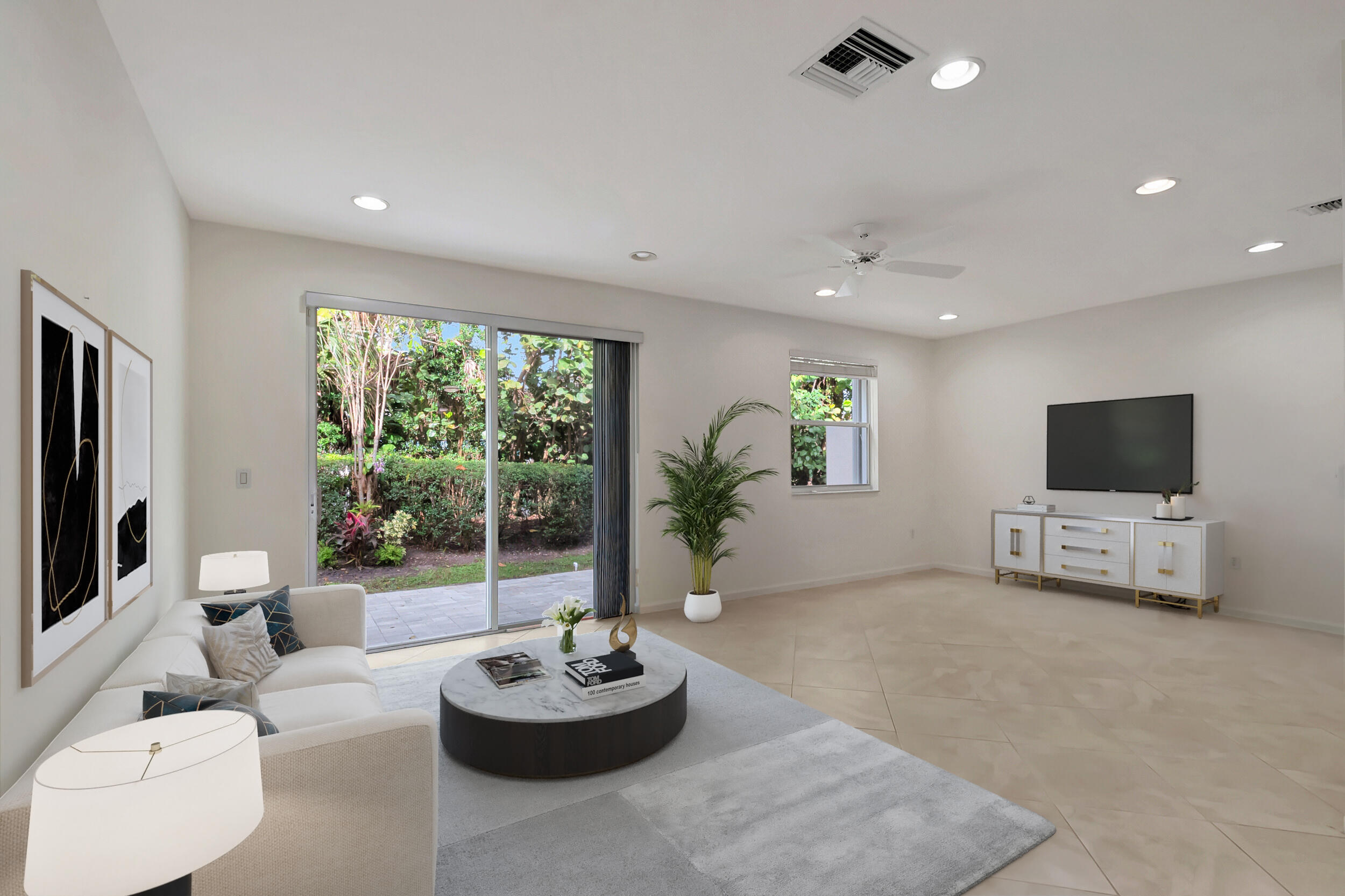 Staged family room