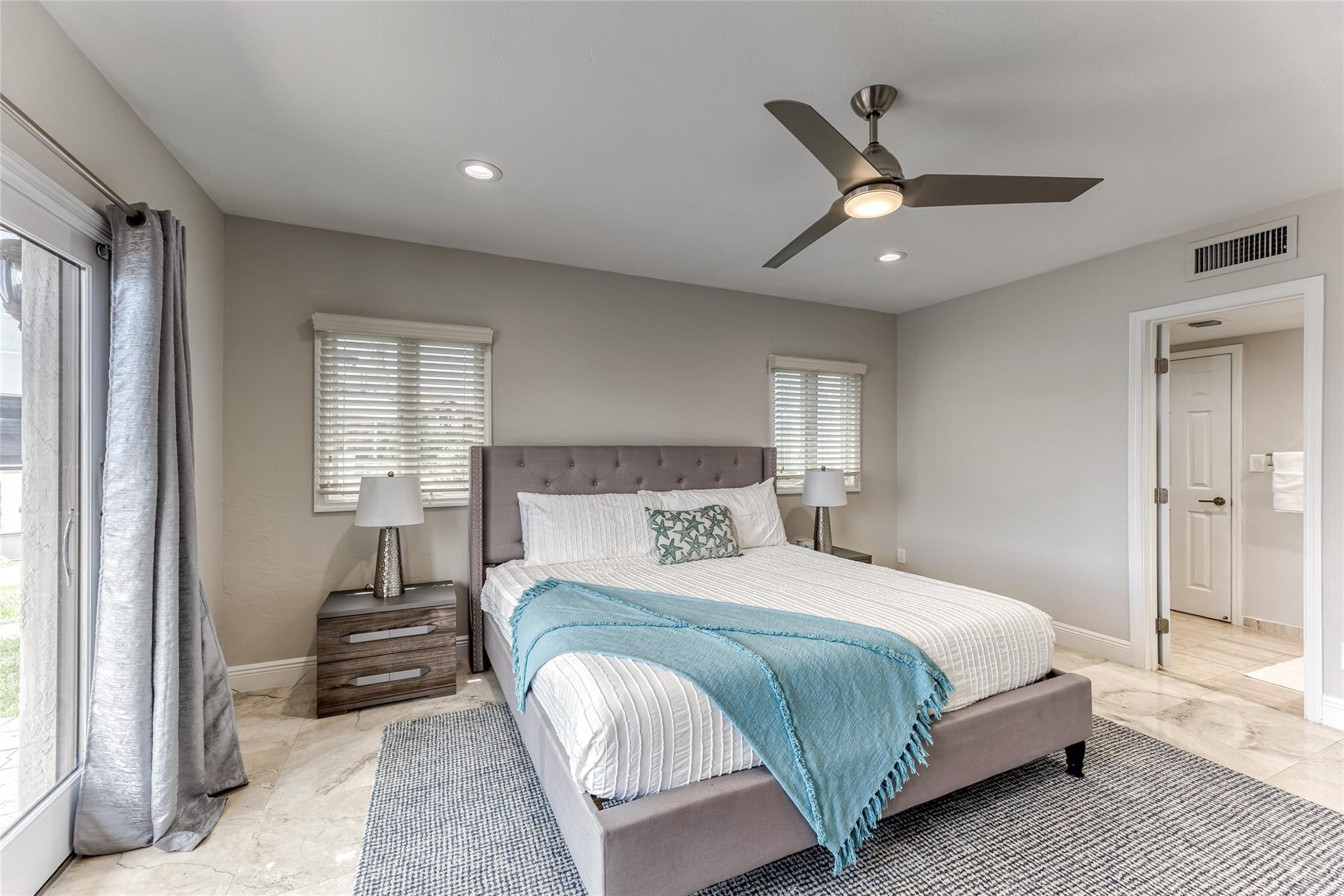 BEDROOM #5 (Downstairs) exits to Pool King Size Bed Jack n Jill Bathroom Smart TV