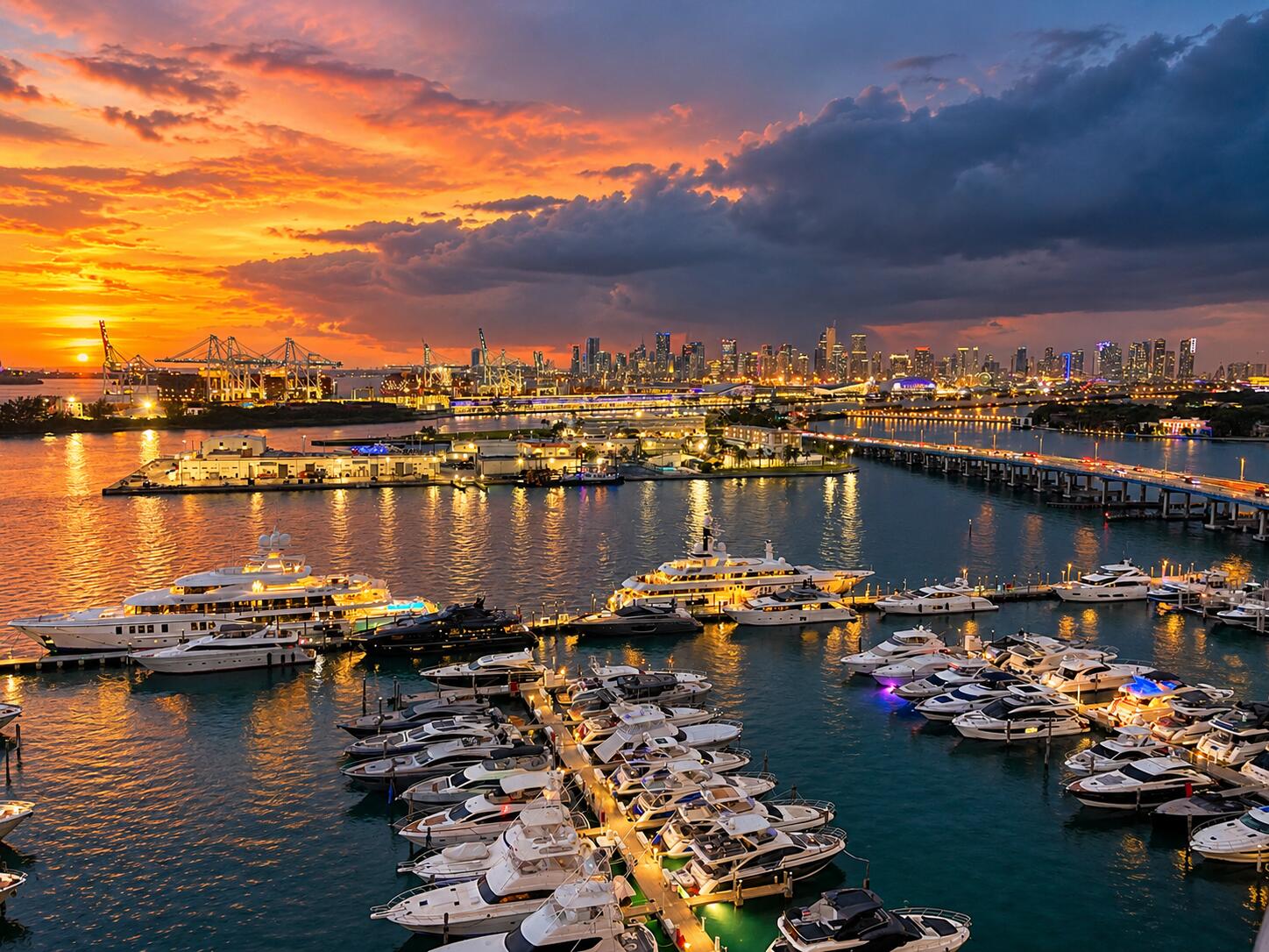 Sunset on the Marina