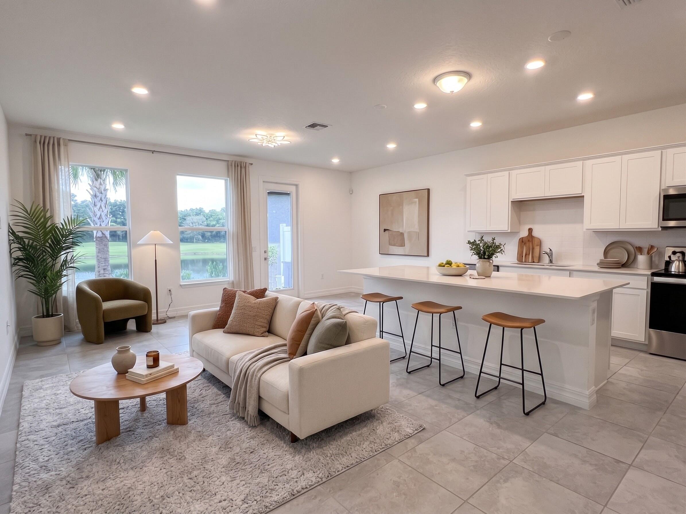 Kitchen. Living Mockup Furnish
