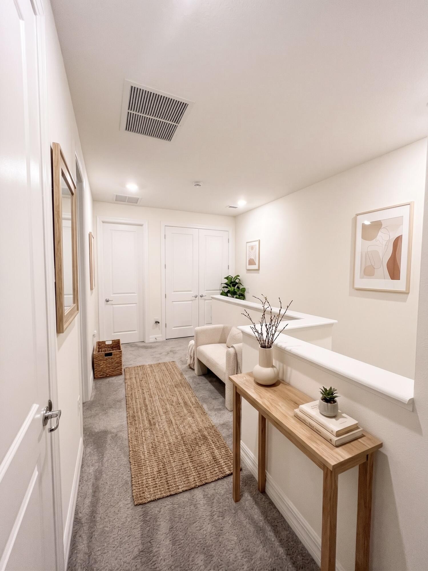 Upstairs Hallway with Laundry Mockup Fur