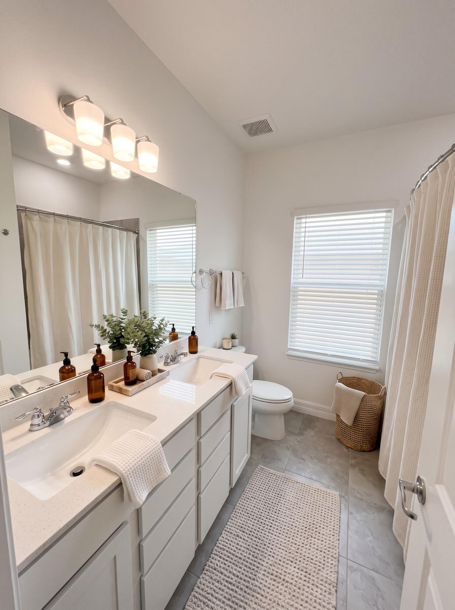 Upstair Full Bathroom Mockup Furnish
