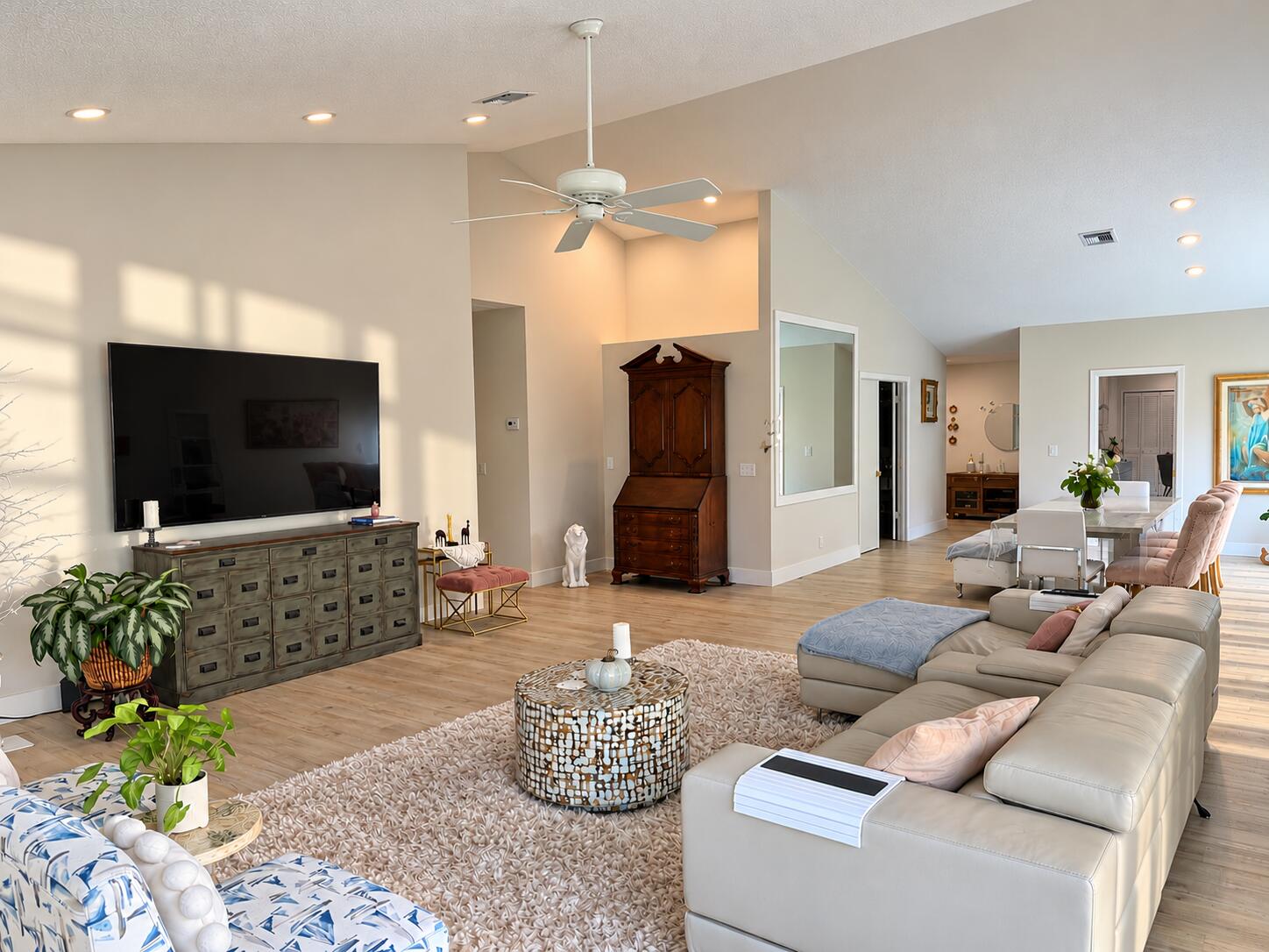 Bright Coastal Living Room Interior Bright Coastal Living Room Interior