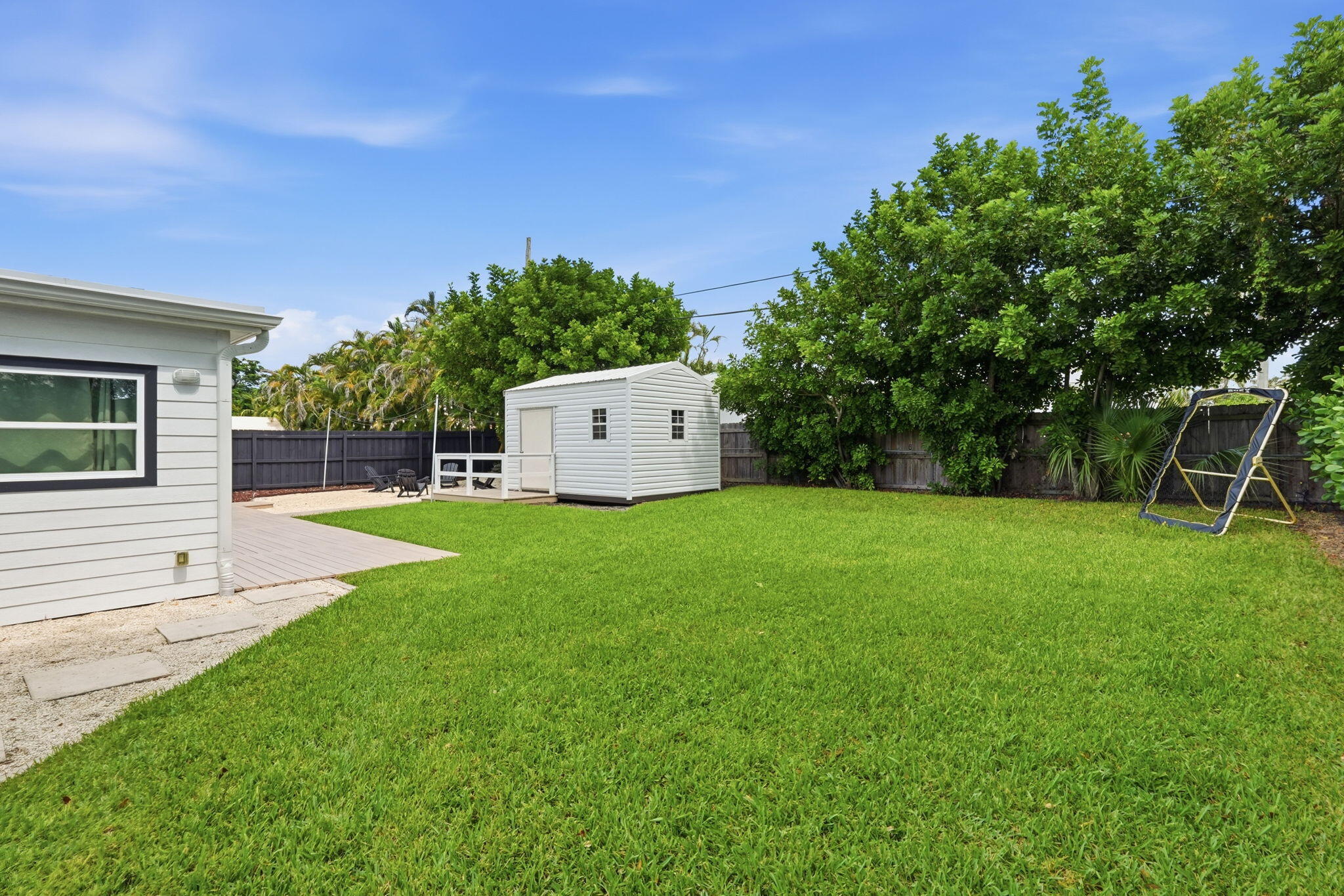 Ample backyard
