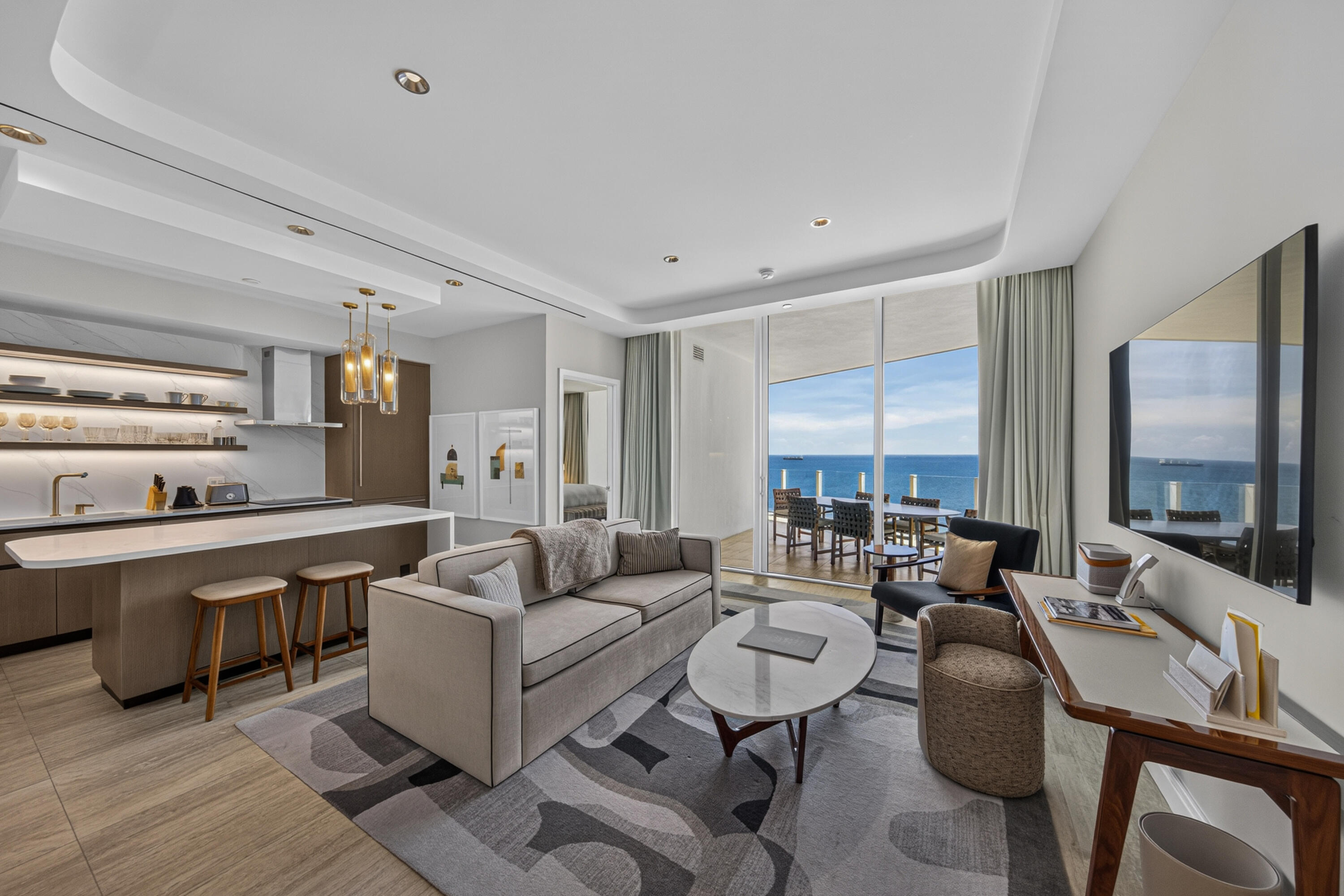 Dining, Living and Kitchen all with Southeast Oceanviews. Dining, Living and Kitchen all with Southeast Oceanviews.