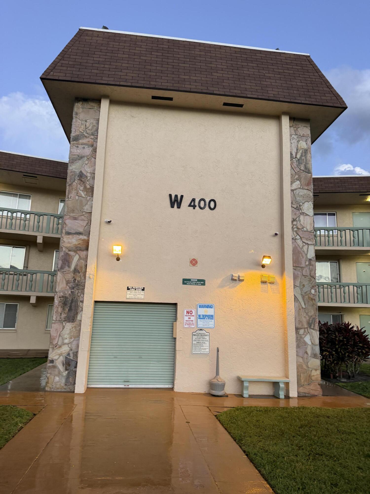 W 400 Building faces West