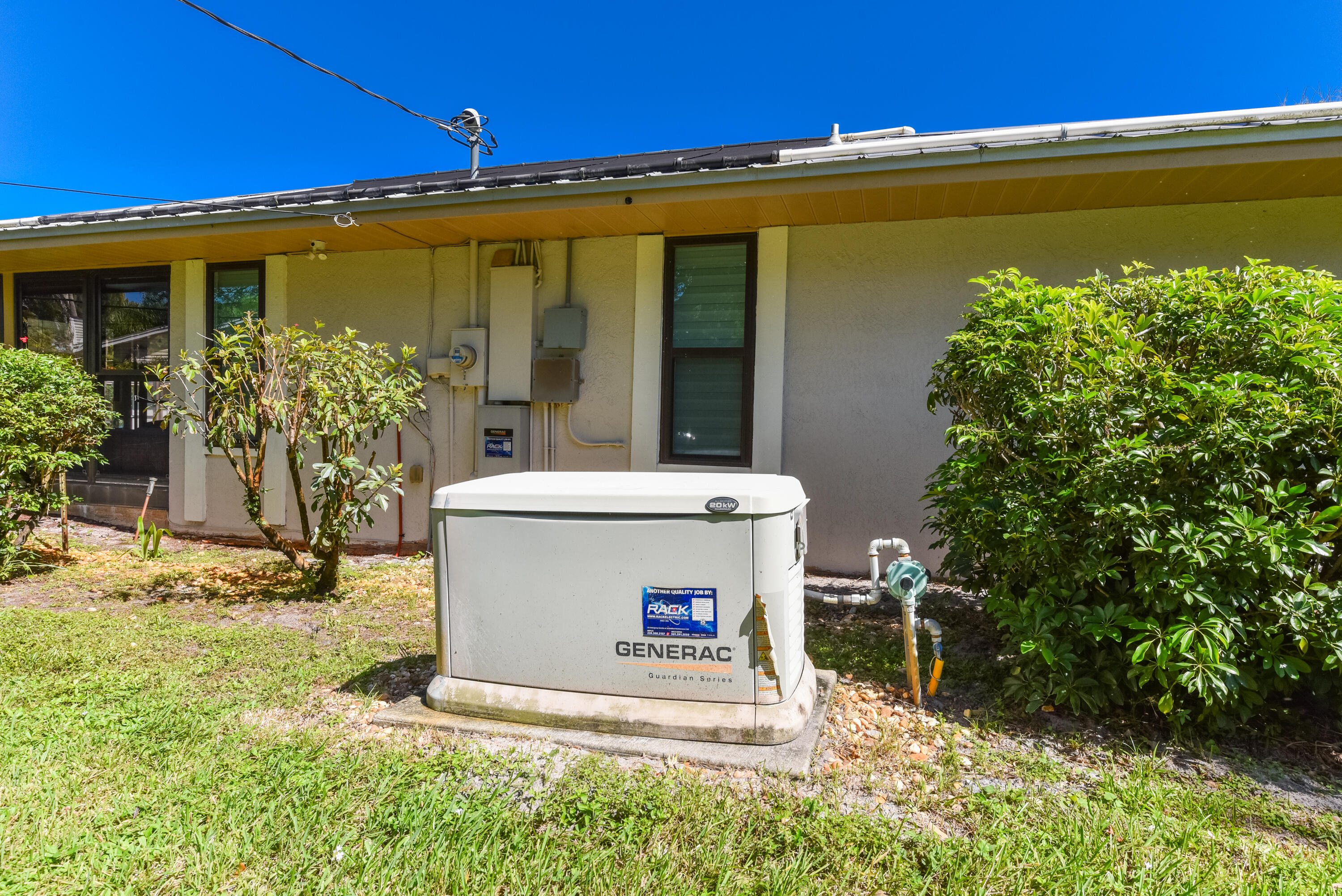 Whole-house Generac generator and Impact windows provides valuable backup power during unexpected outages and storm season.