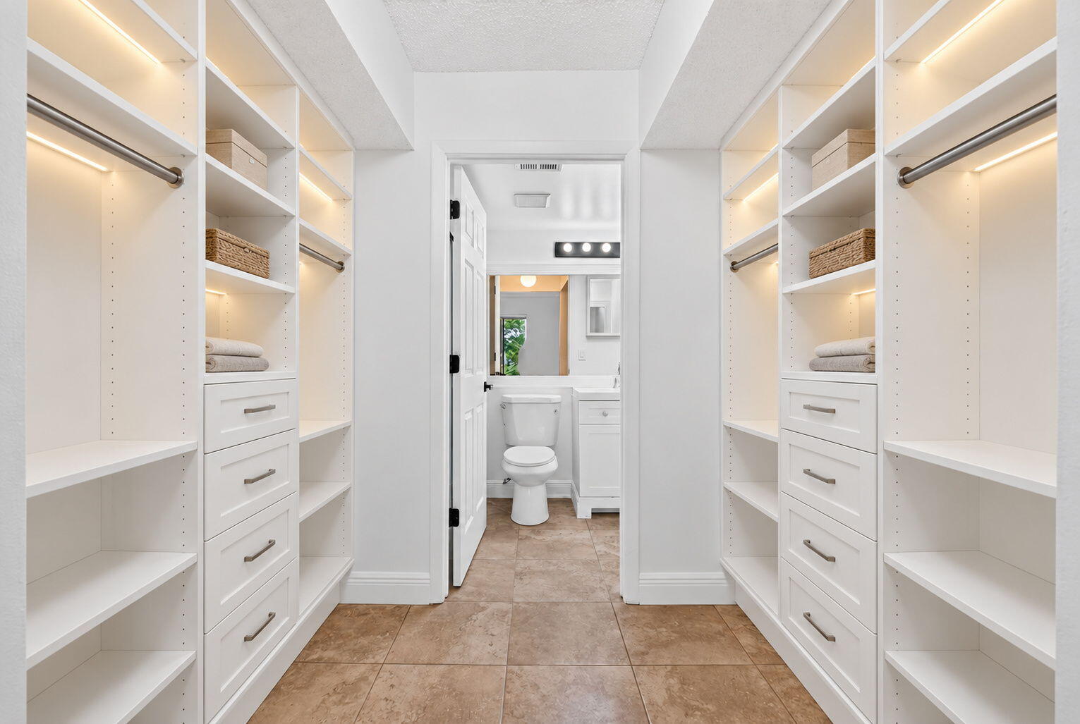 Primary Bedroom Closet Area Digitally Staged