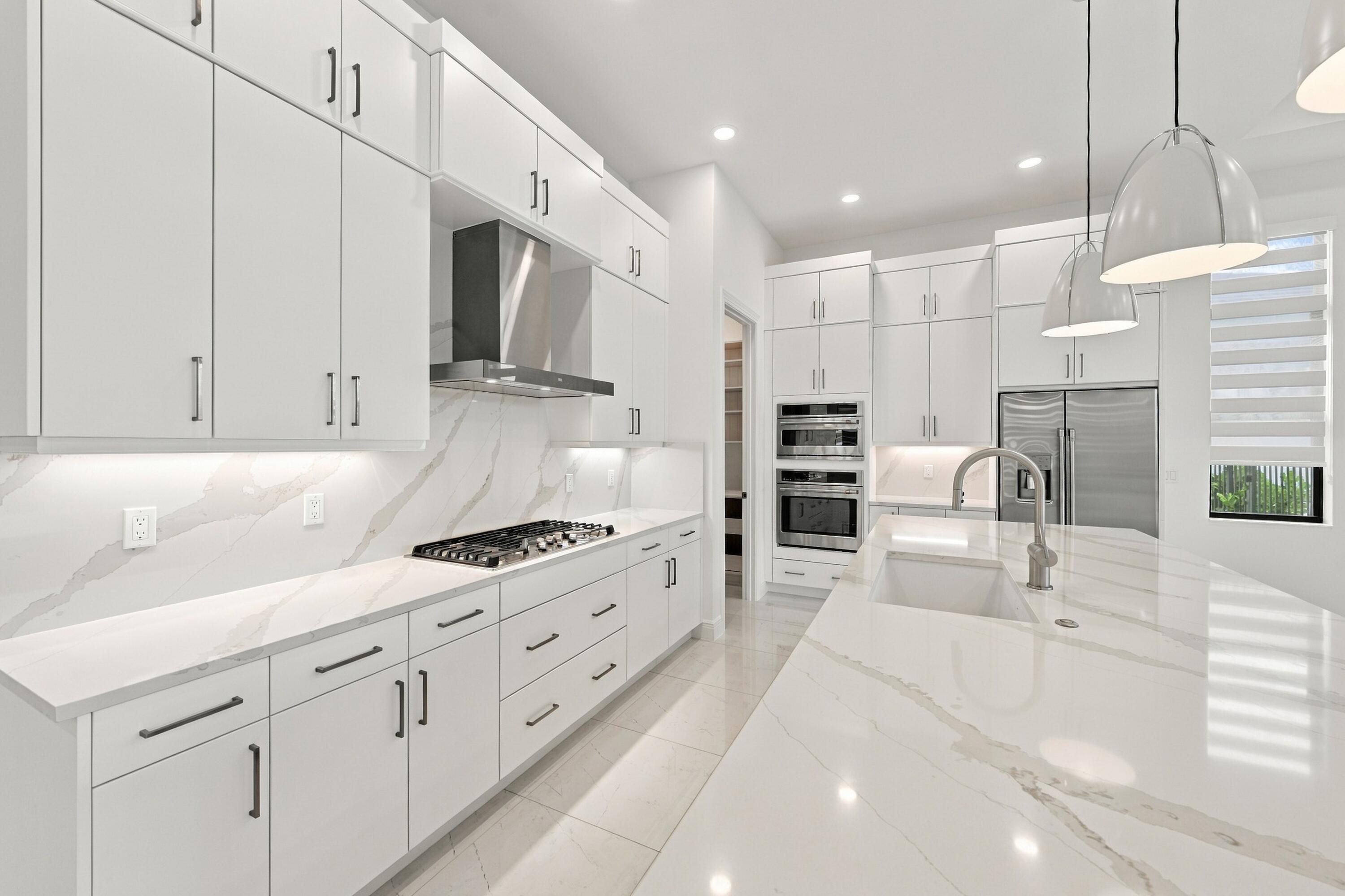 Chefs' kitchen satin nickel finishes