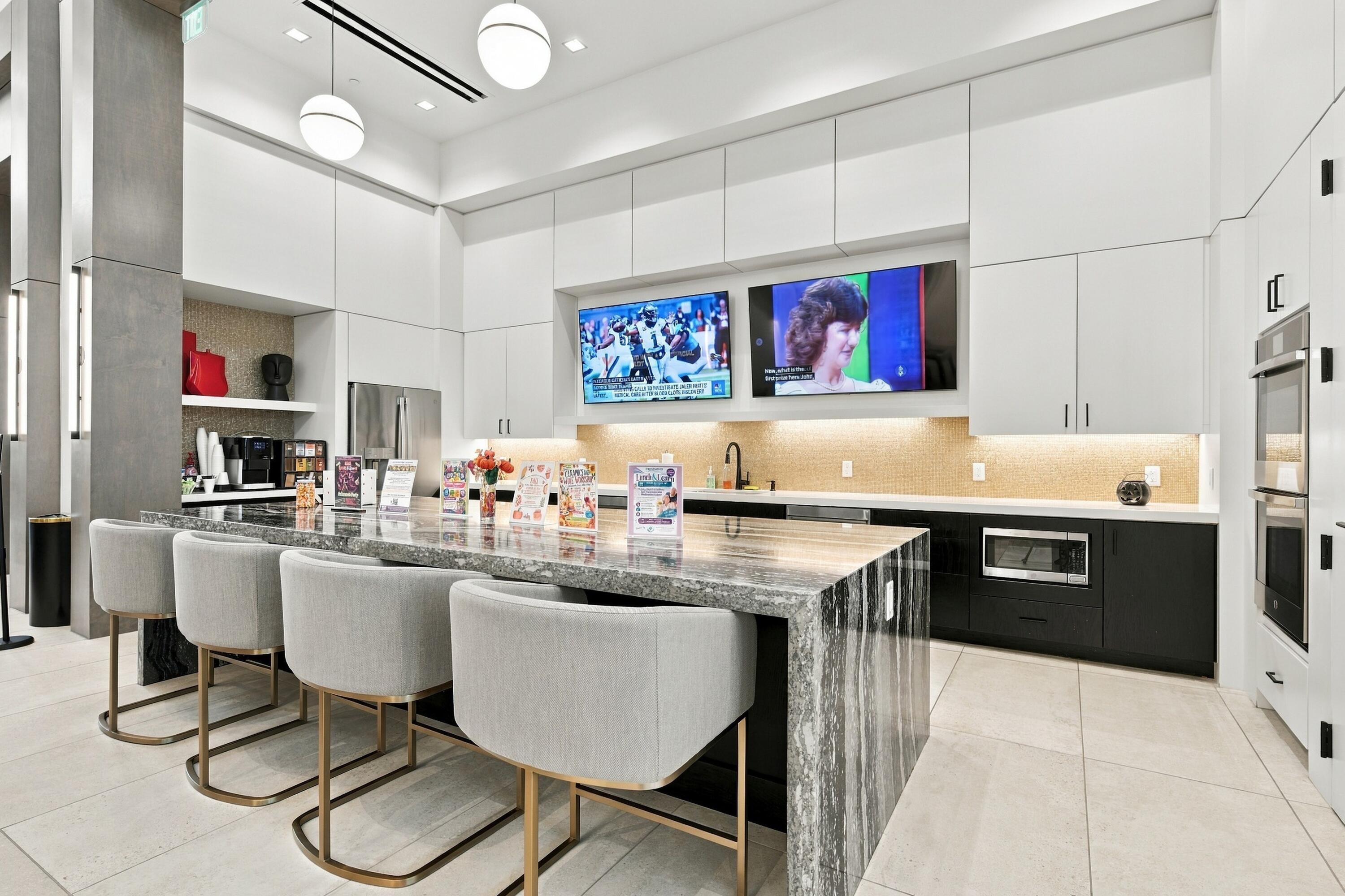 Cresswind clubhouse kitchen and coffee bar