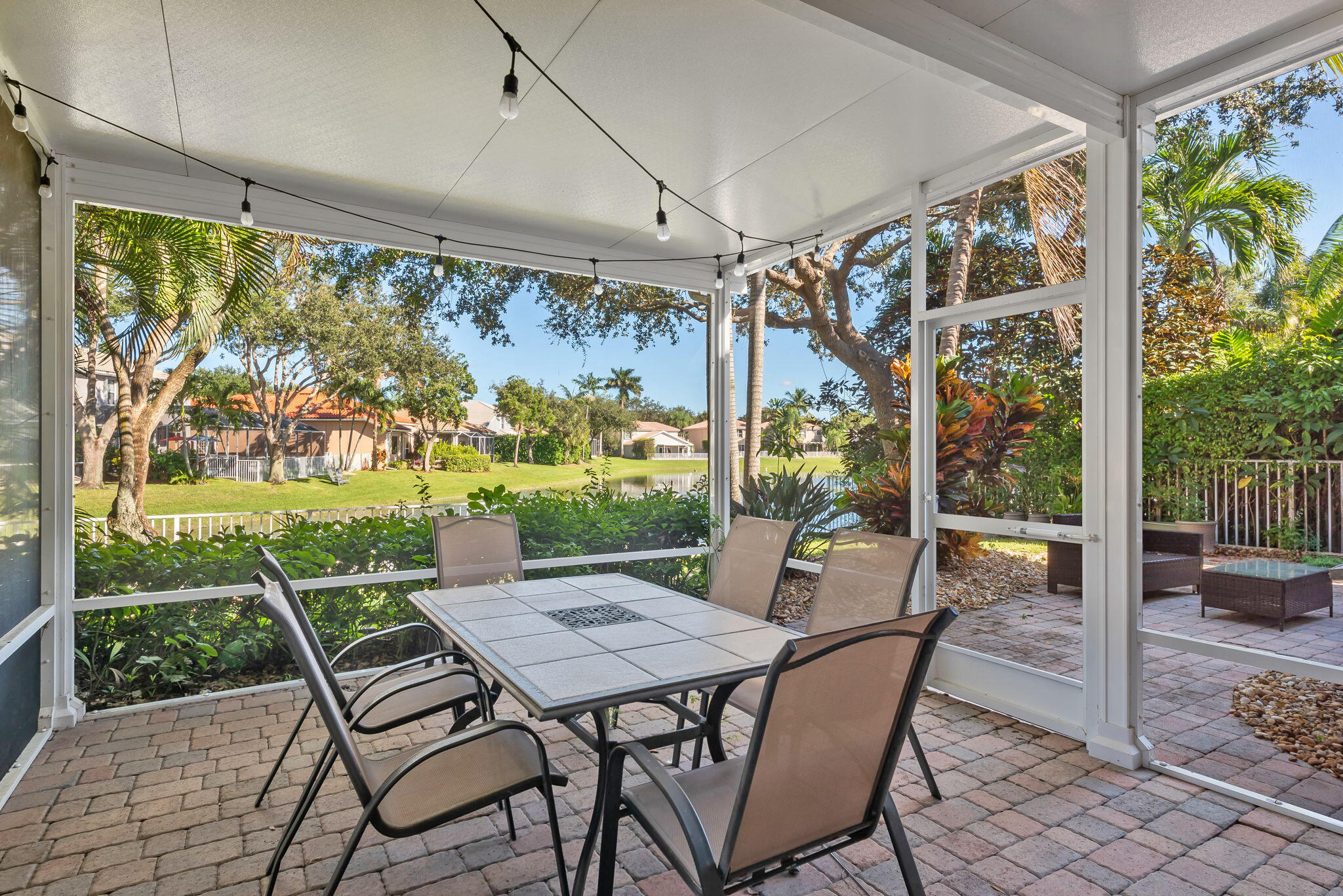 Covered backyard patio