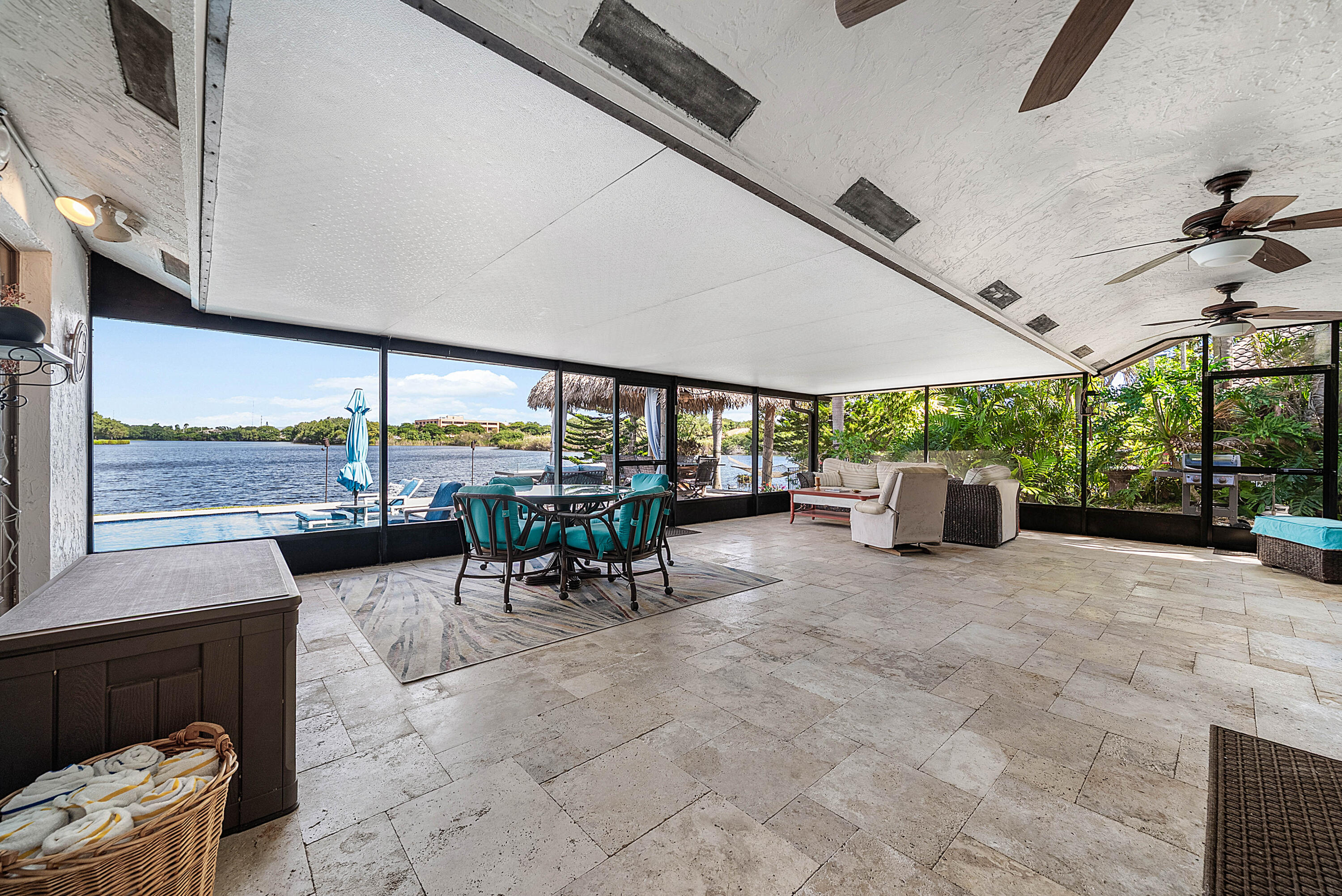 Spacious Covered and screened Outdoor living space