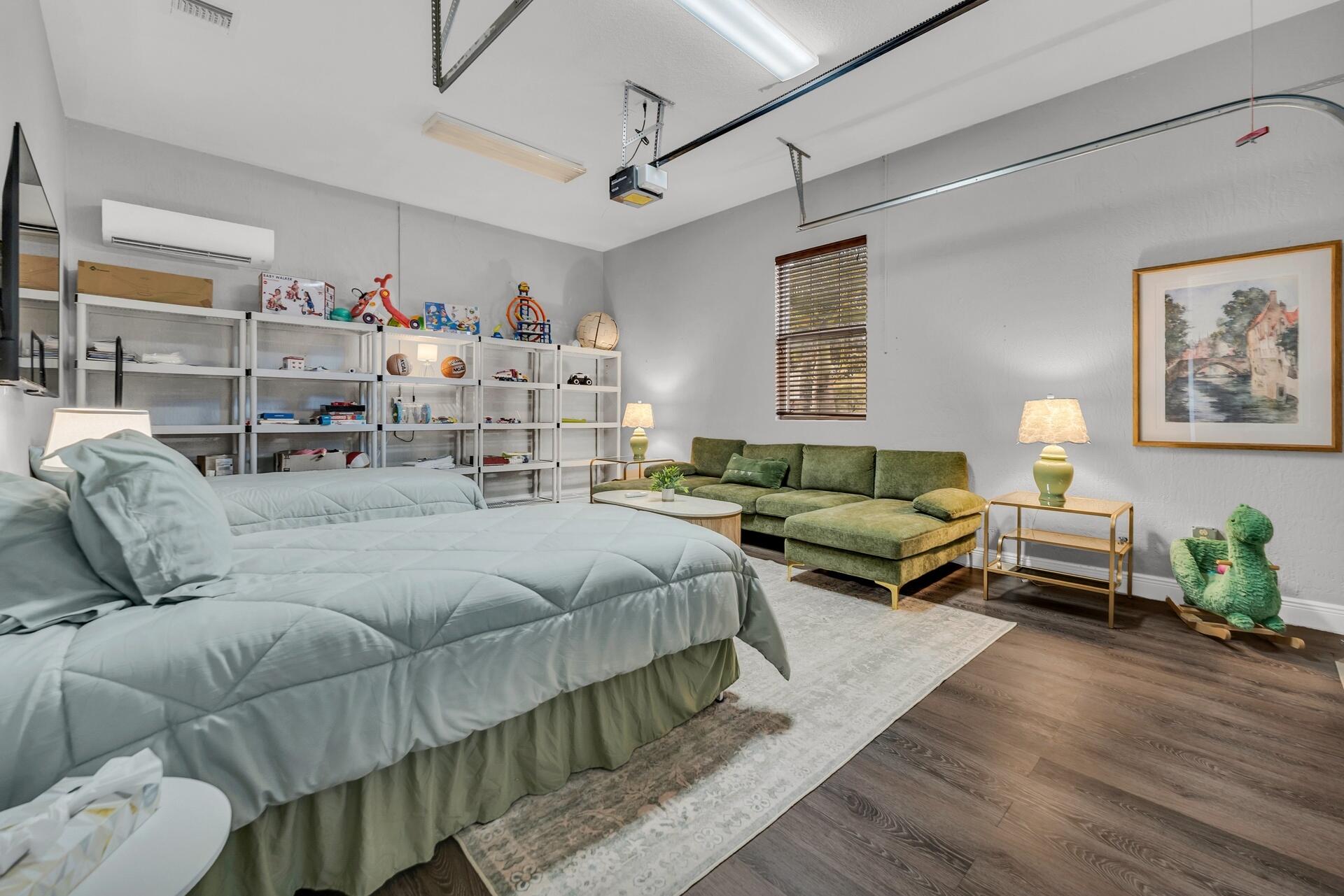 Semi-Converted Single Car Garage with Mini-Split AC. Garage Fully Functional.