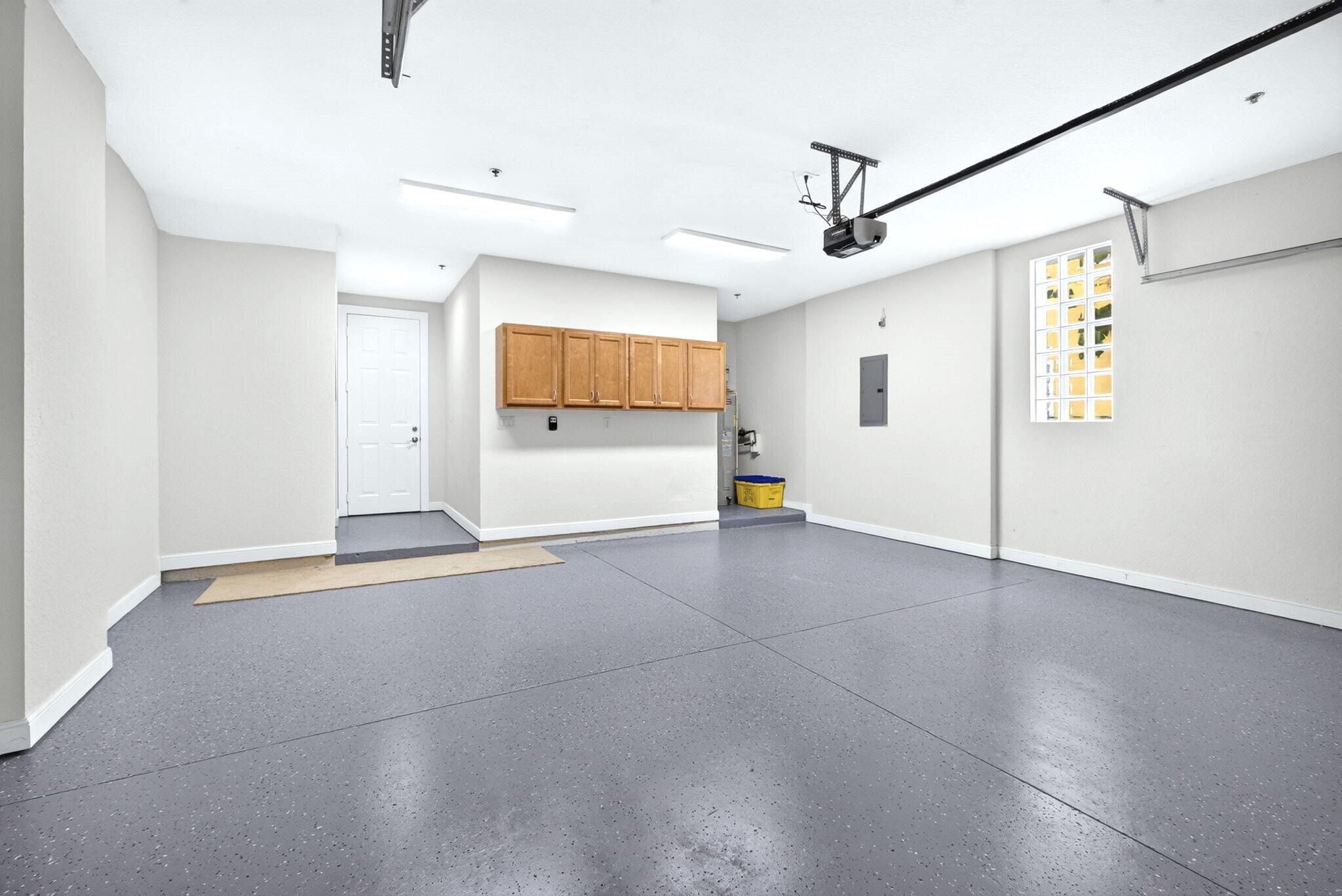 freshly epoxied garage