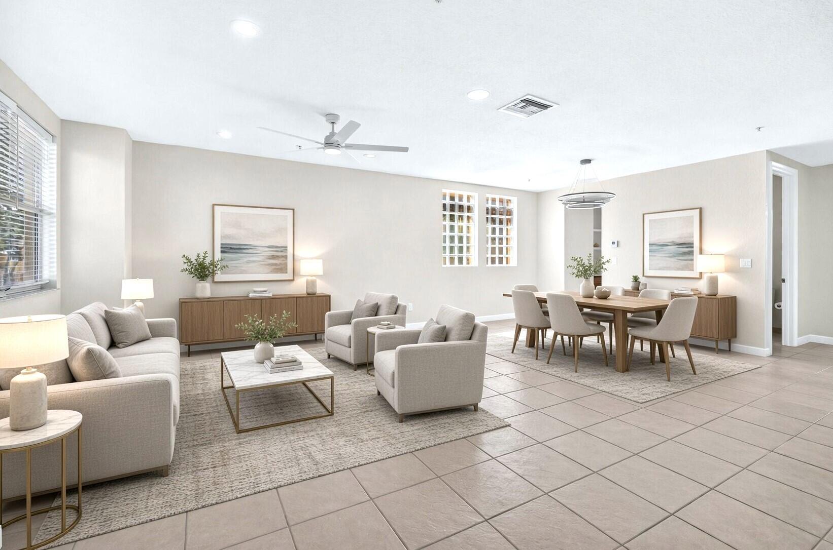 virtual staged living room