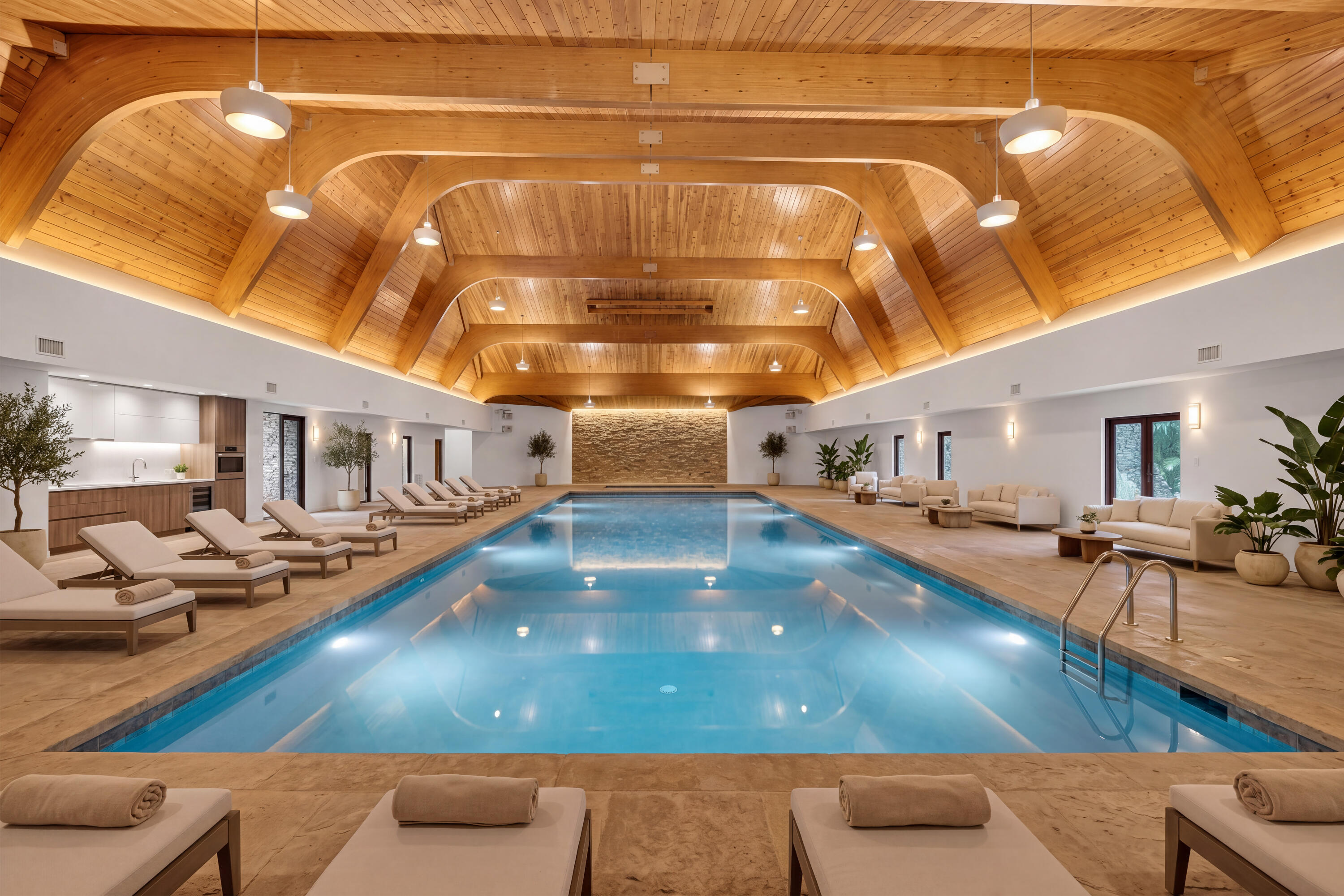 Indoor Swimming Pool/Digitally Staged