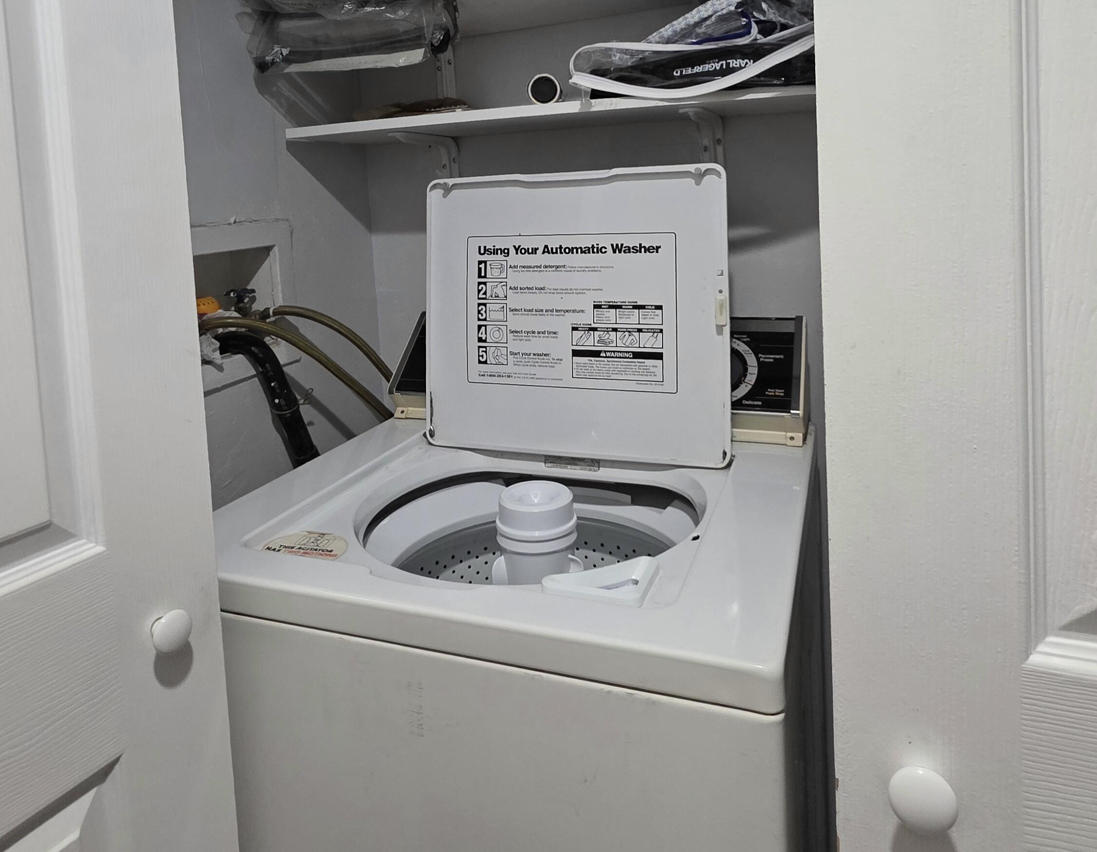 Washer & Dryer Inside Unit