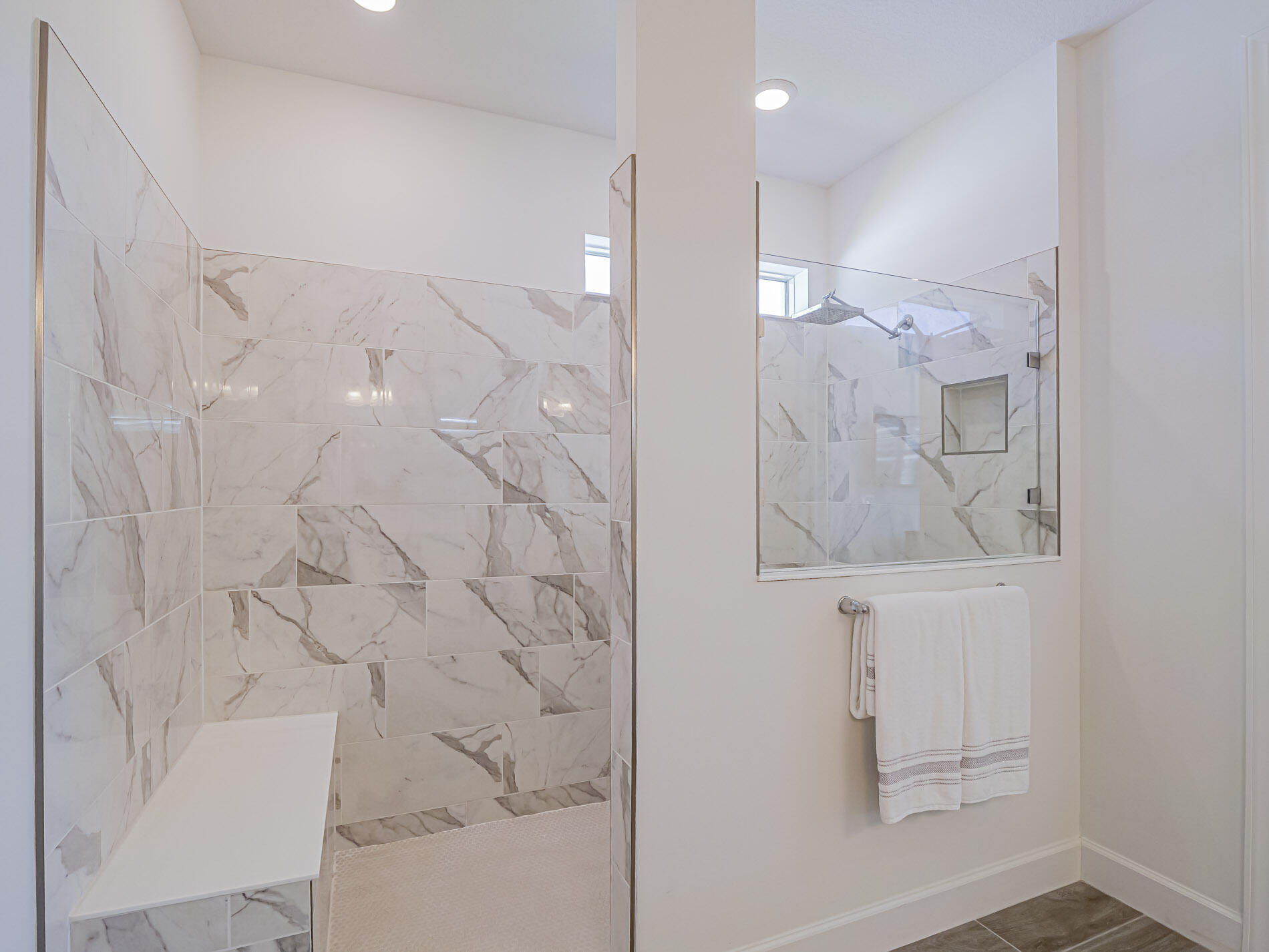 Primary en suite walk in shower
