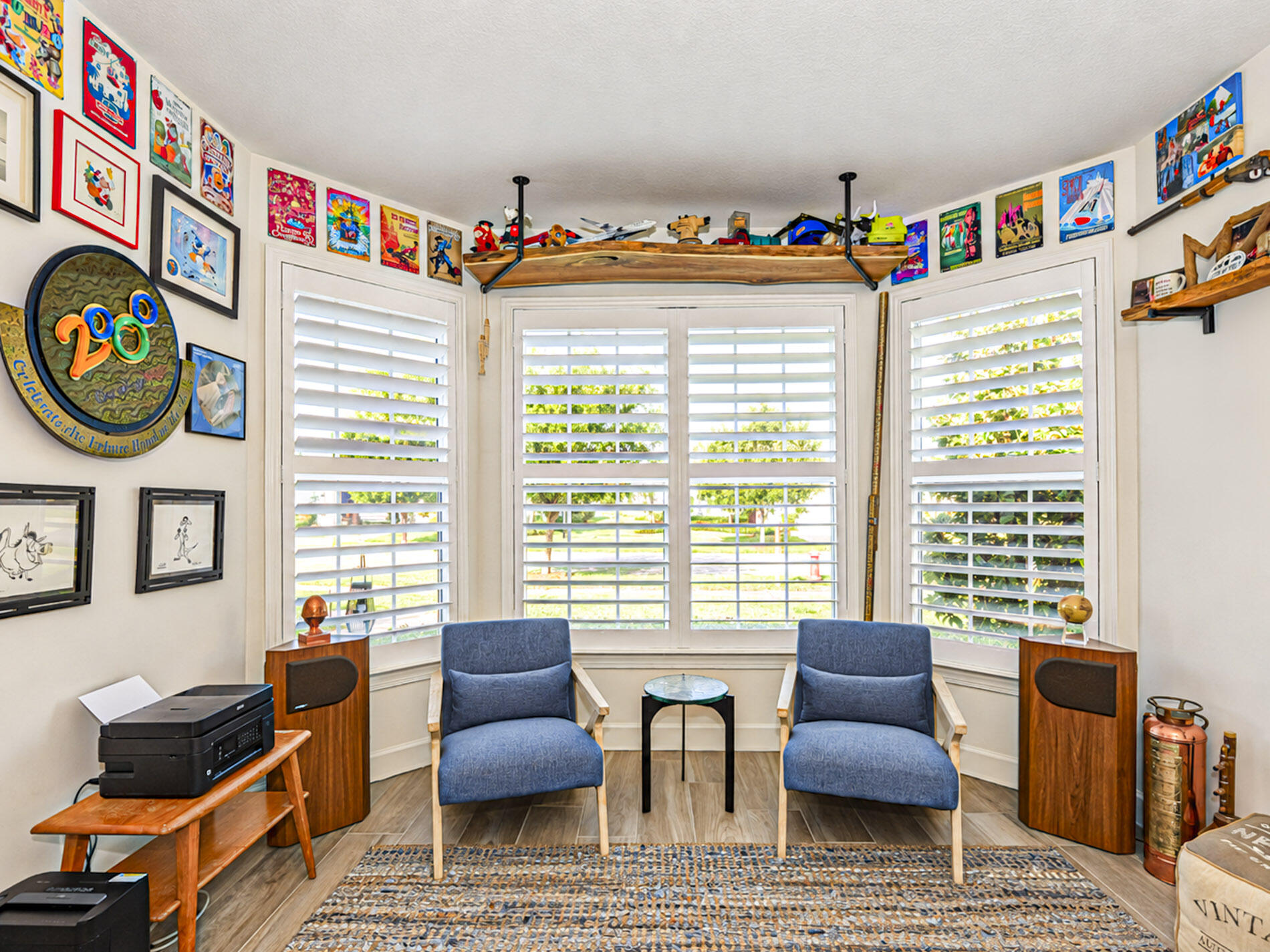 Den/Office/Flex room with bay window