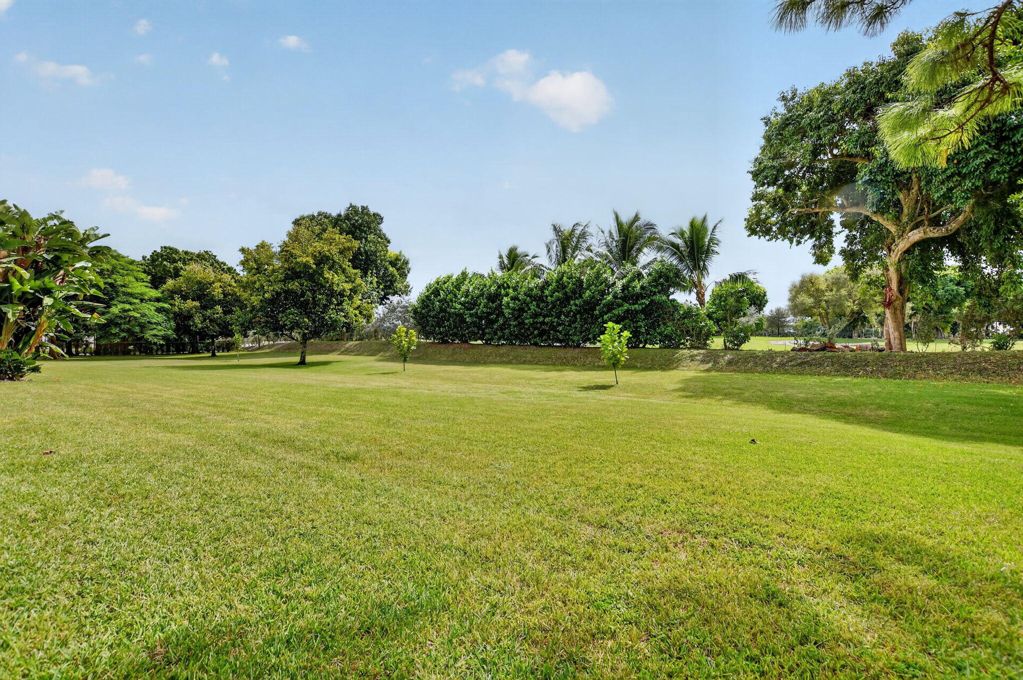 backyard overlooks golf course