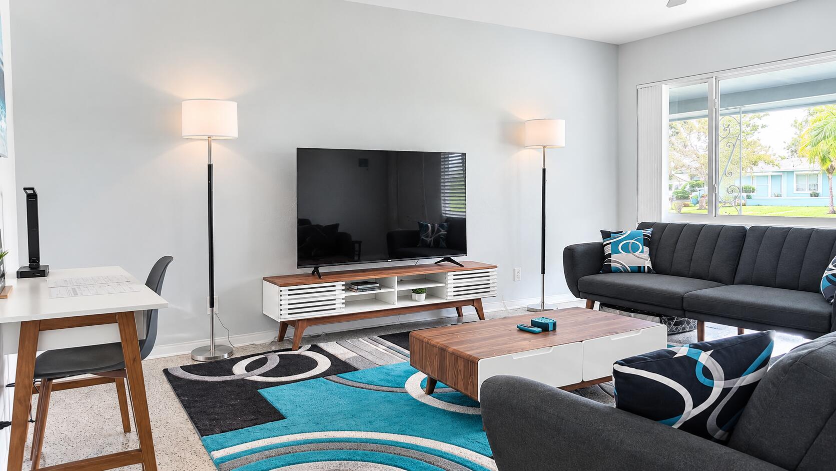 Bright Mid-Century Modern Living Room