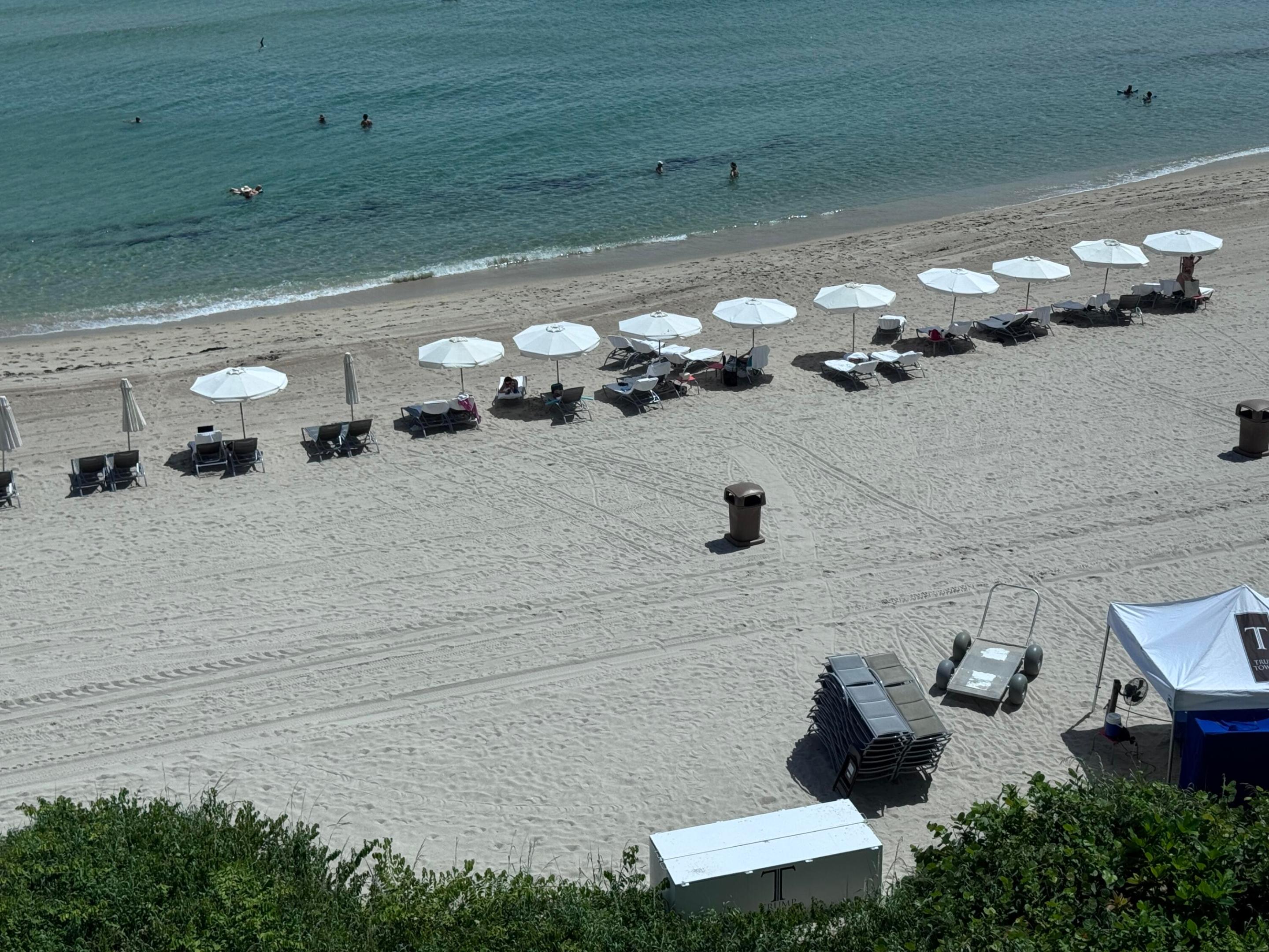 Beach view from party room.