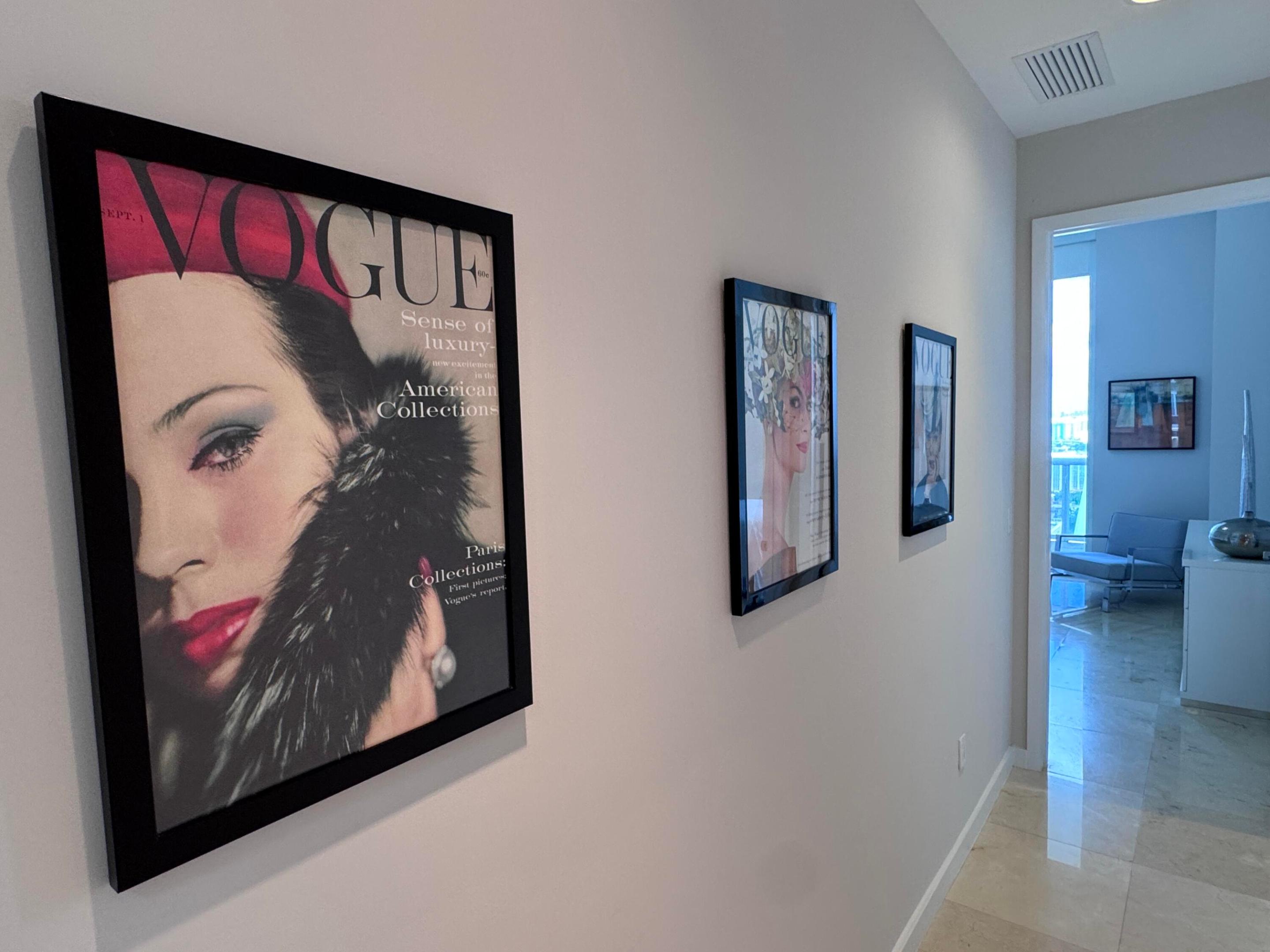 Modern decor & art throughout ...