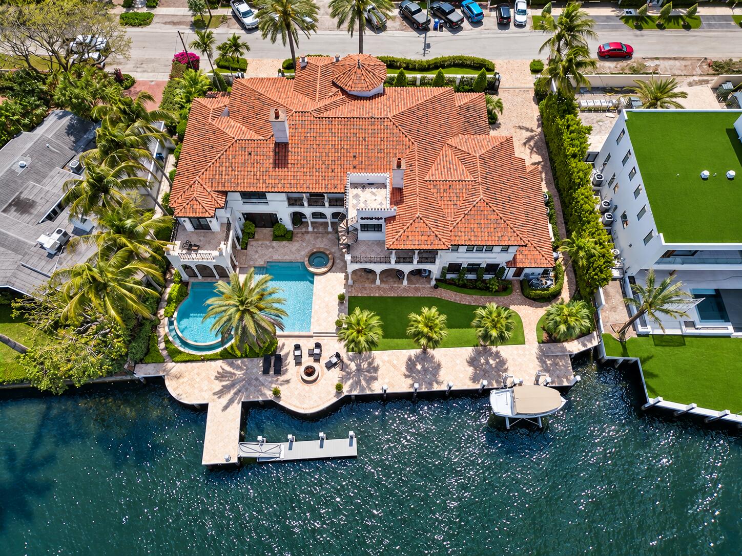Aerial Luxury Estate by the Water Aerial Luxury Estate by the Water