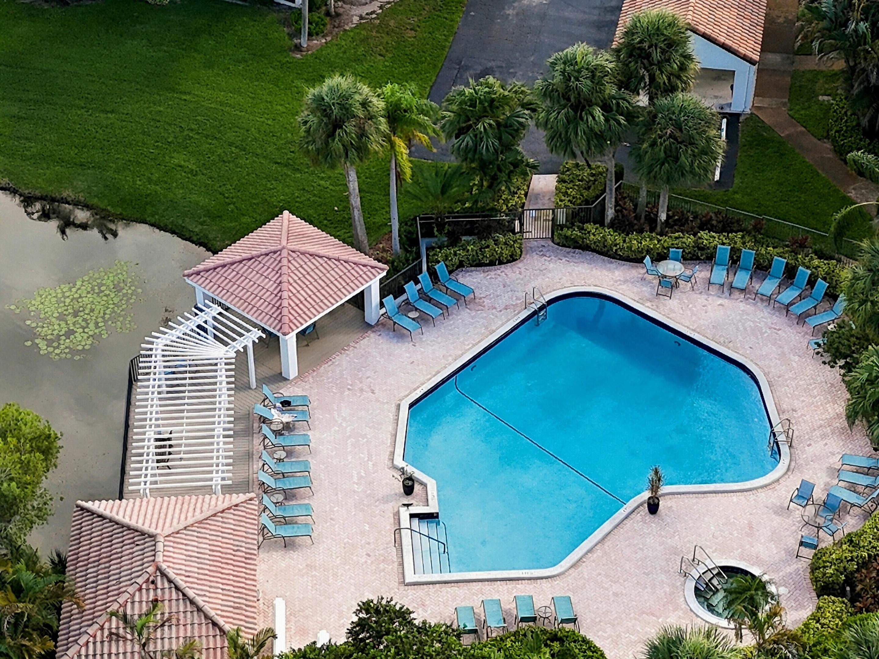 The community pool right next door