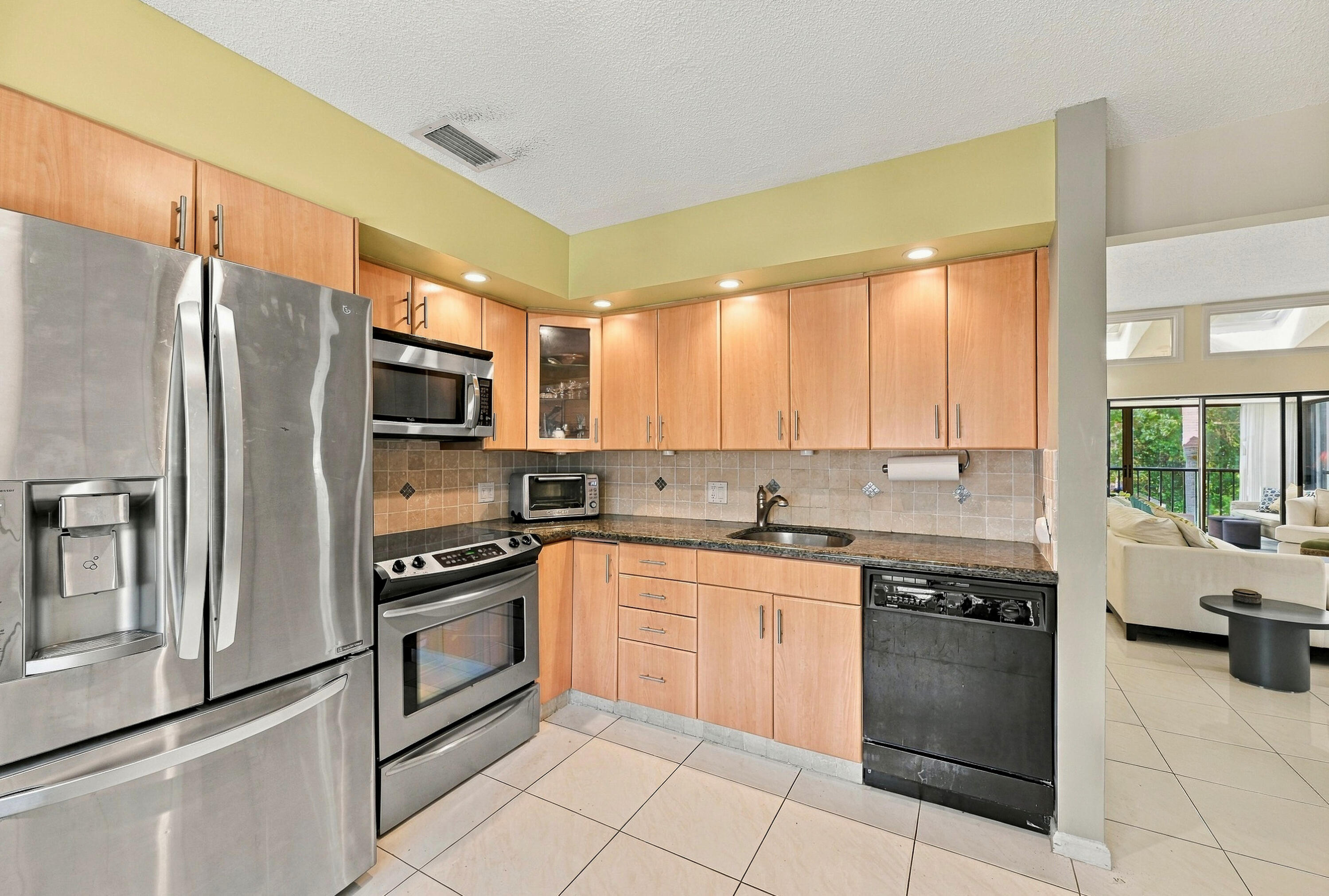Your kitchen has a newer, French-door refrigerator