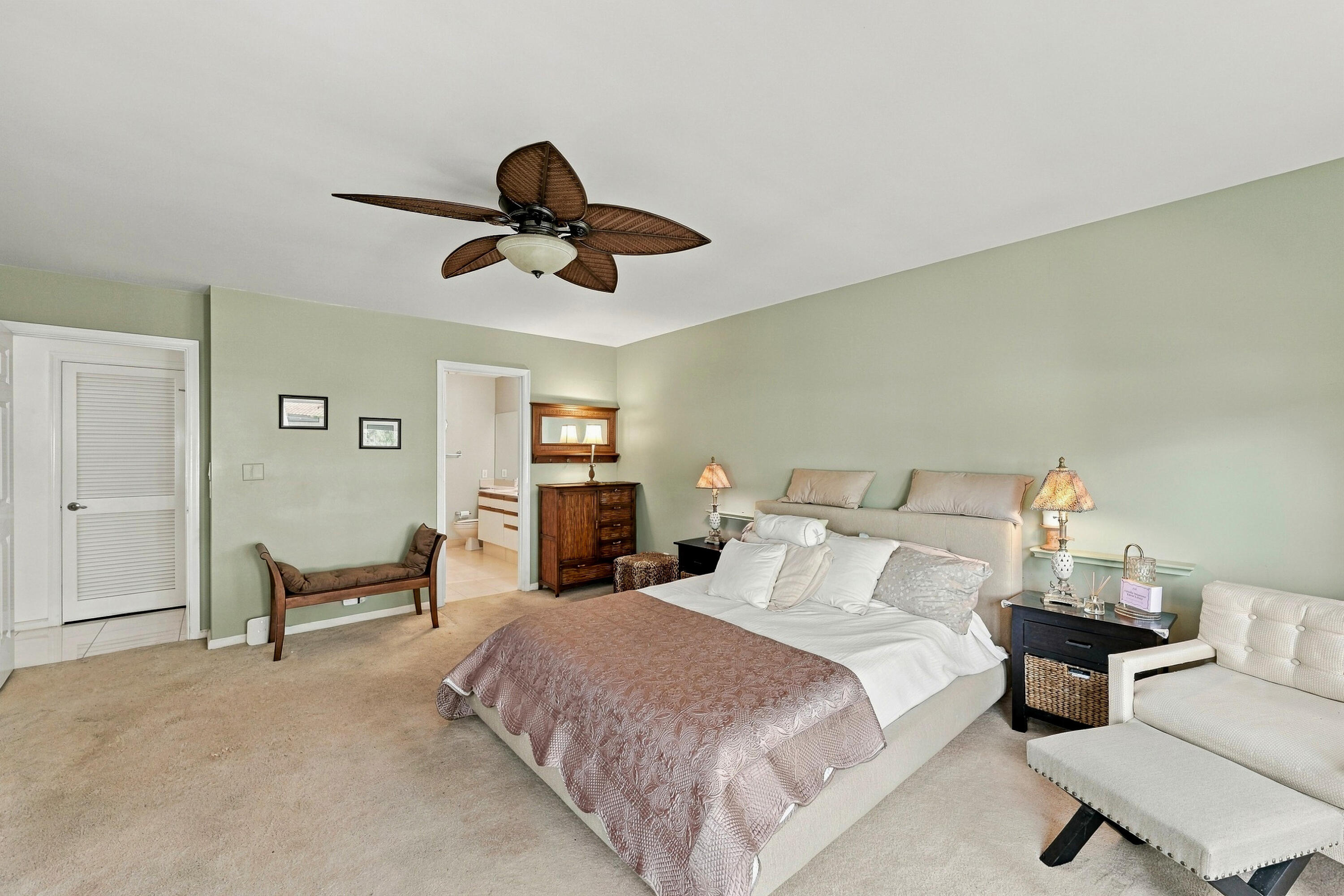 Your bedroom is large with plenty of closet space