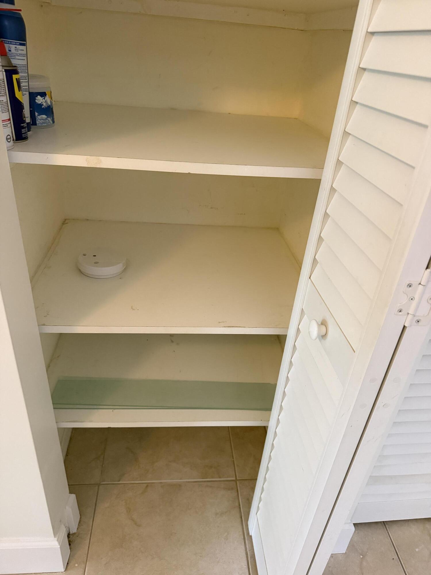 Closet on balcony porch