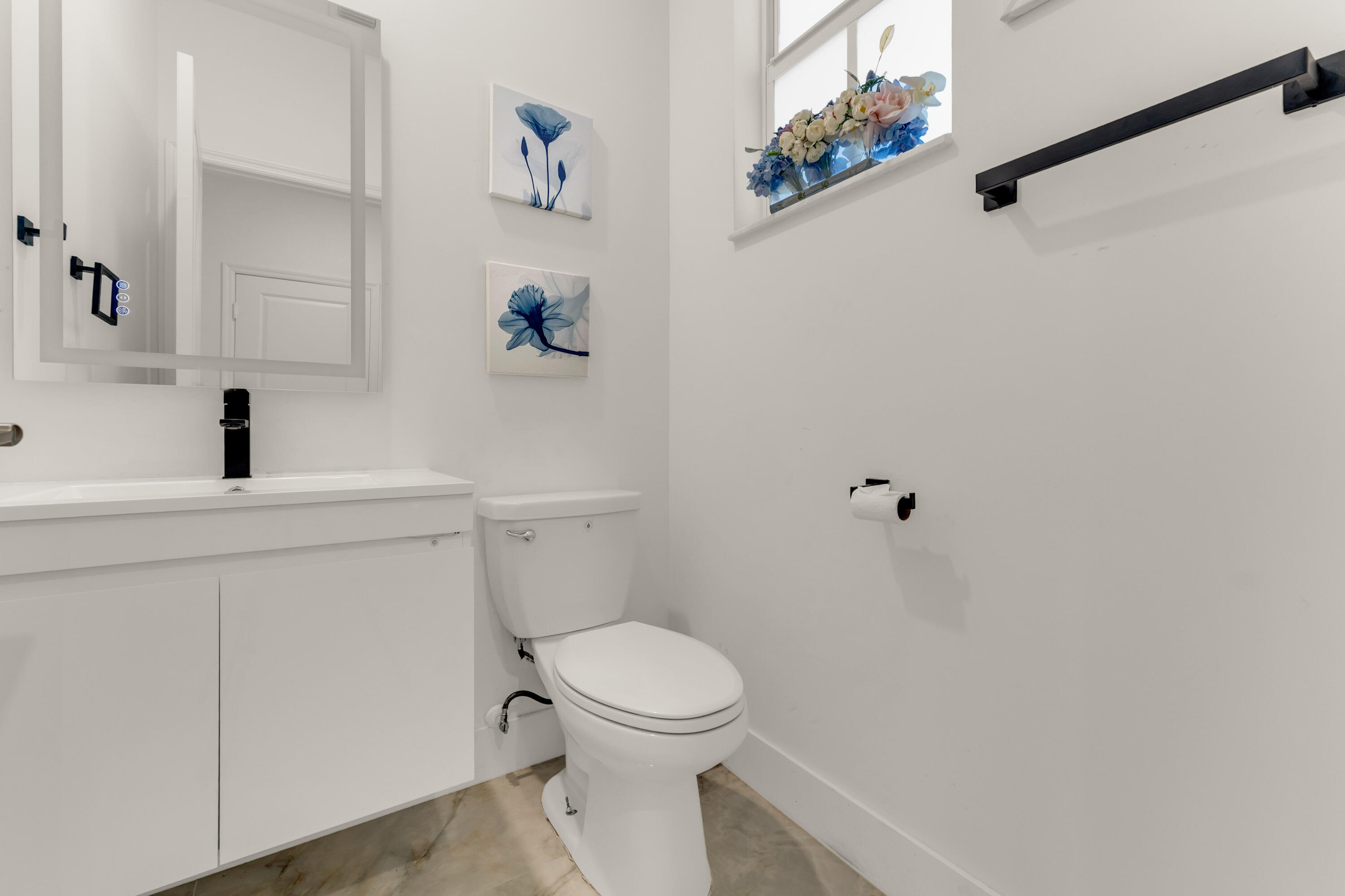 powder room on 1st floor