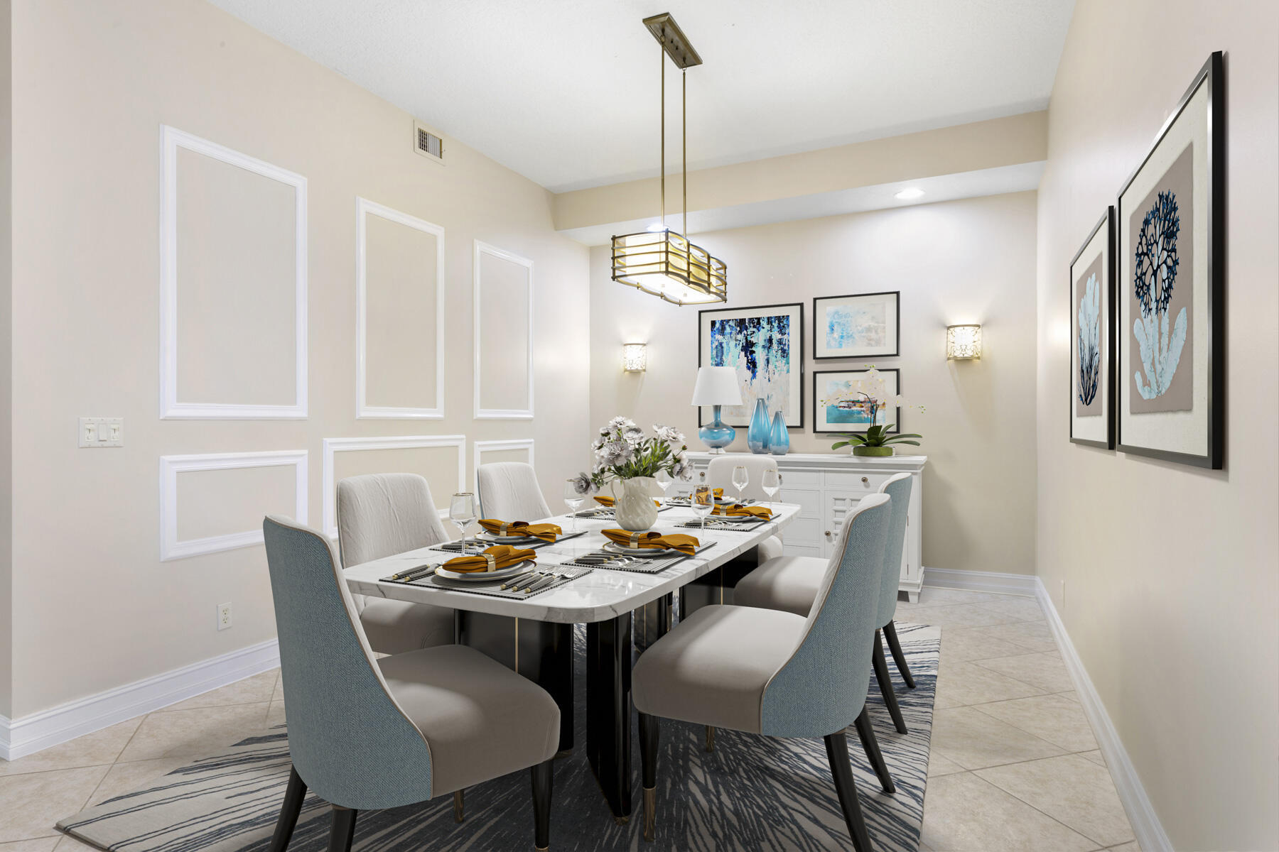 Dining room, also virtually staged