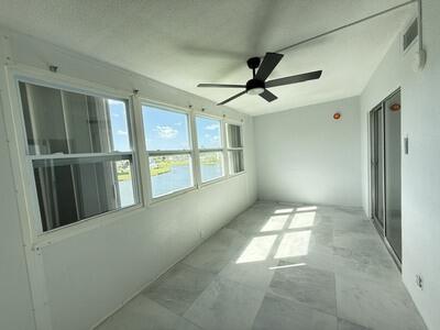 Fully enclosed patio.