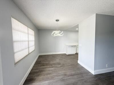Modern dining room chandelier.
