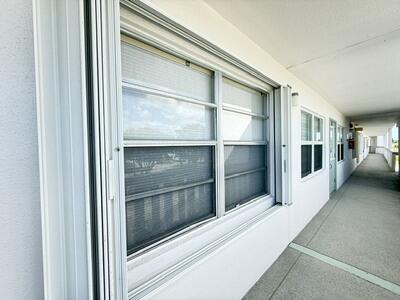 Hurricane shutters.