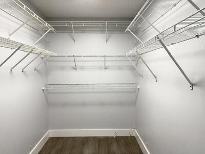 Walk-in closets.
