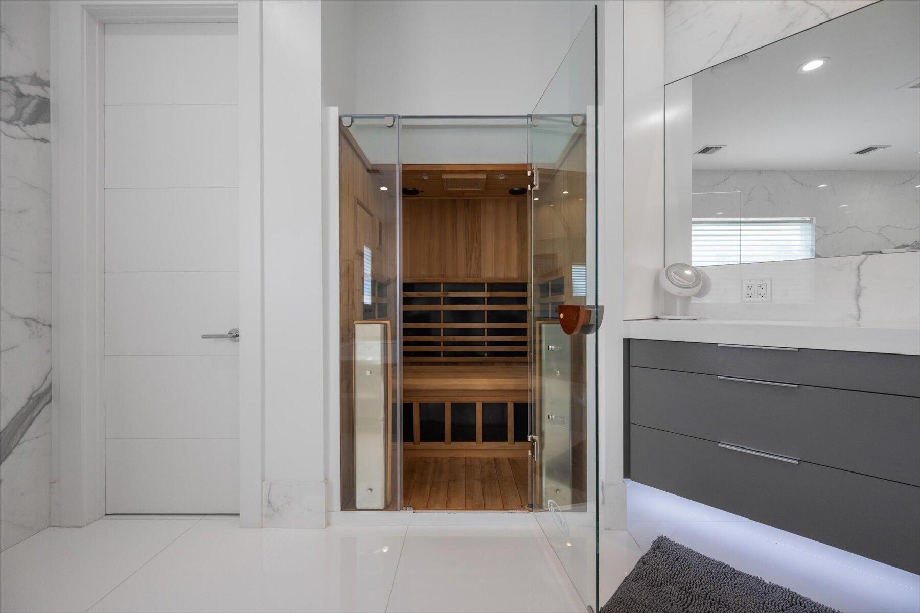 primary bathroom sauna