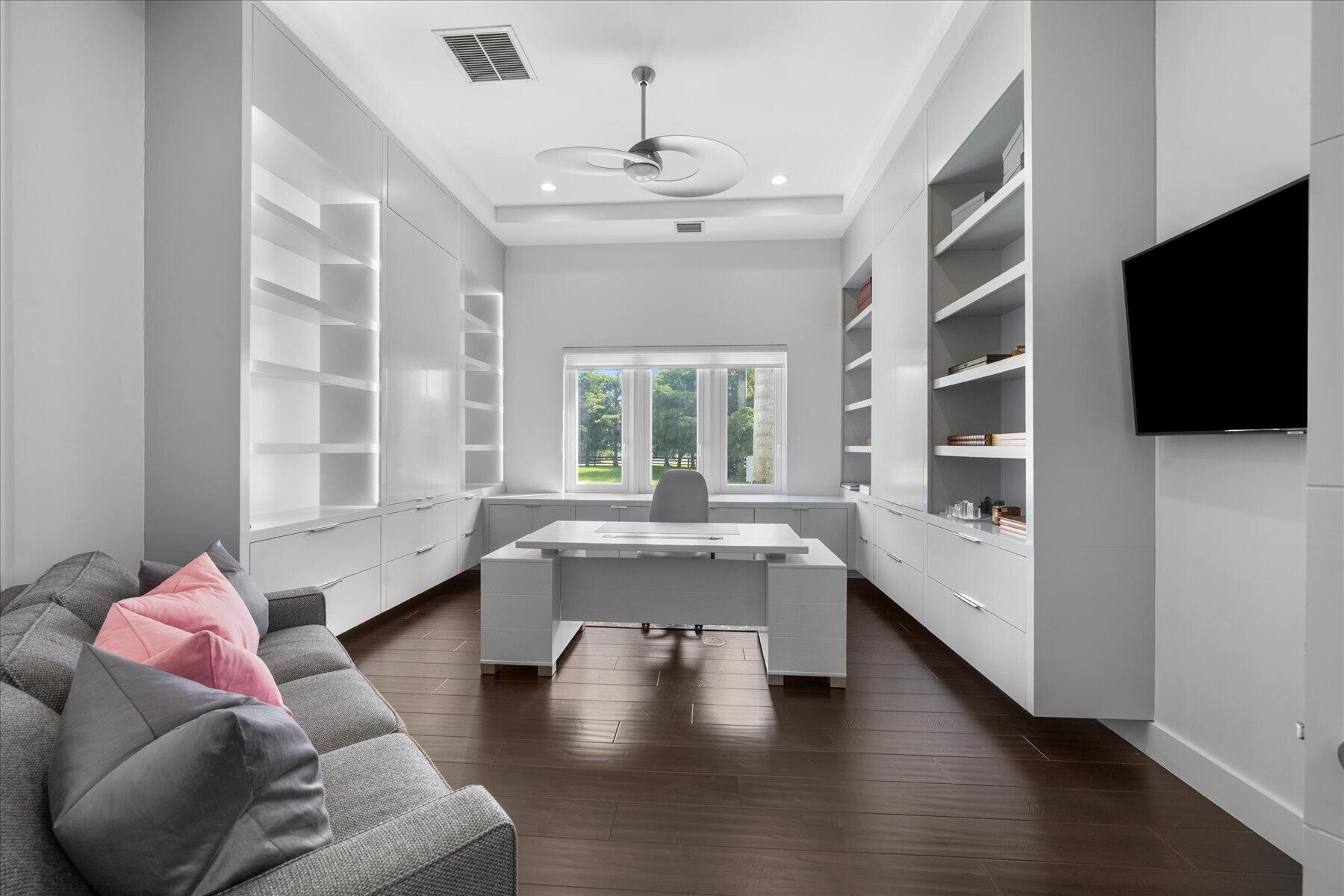 Downstairs office with half bath